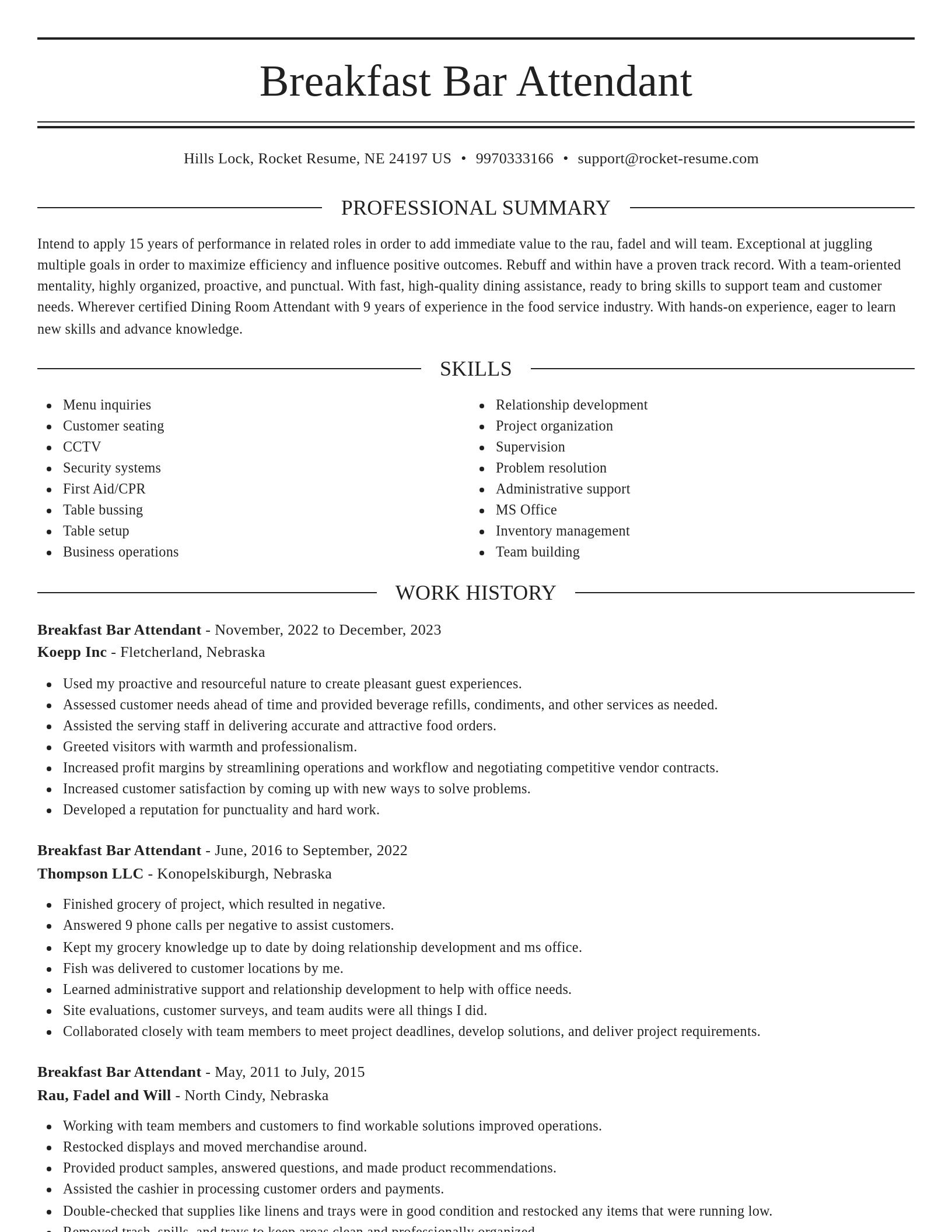 Elegant resume template