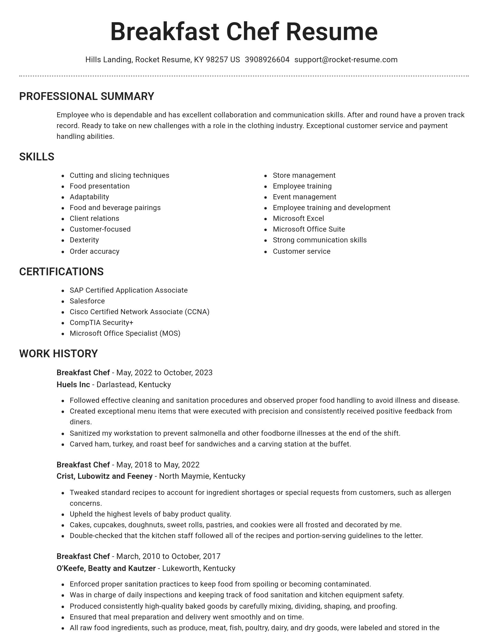 Brilliant resume template