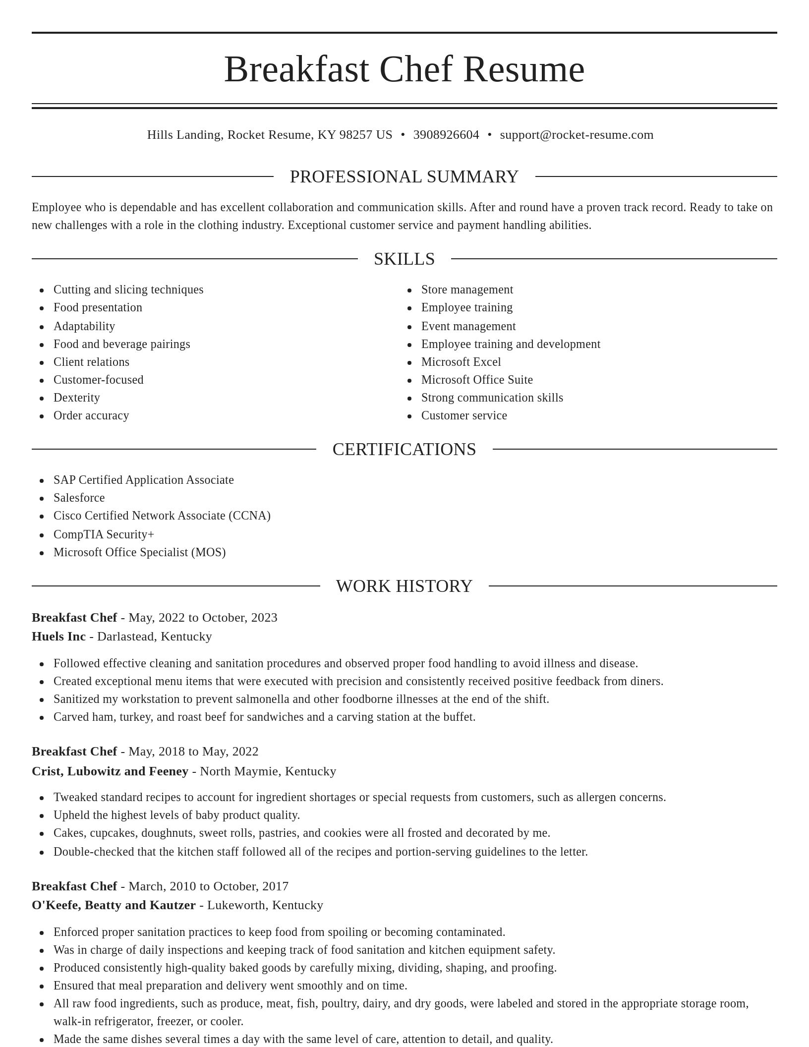 Elegant resume template