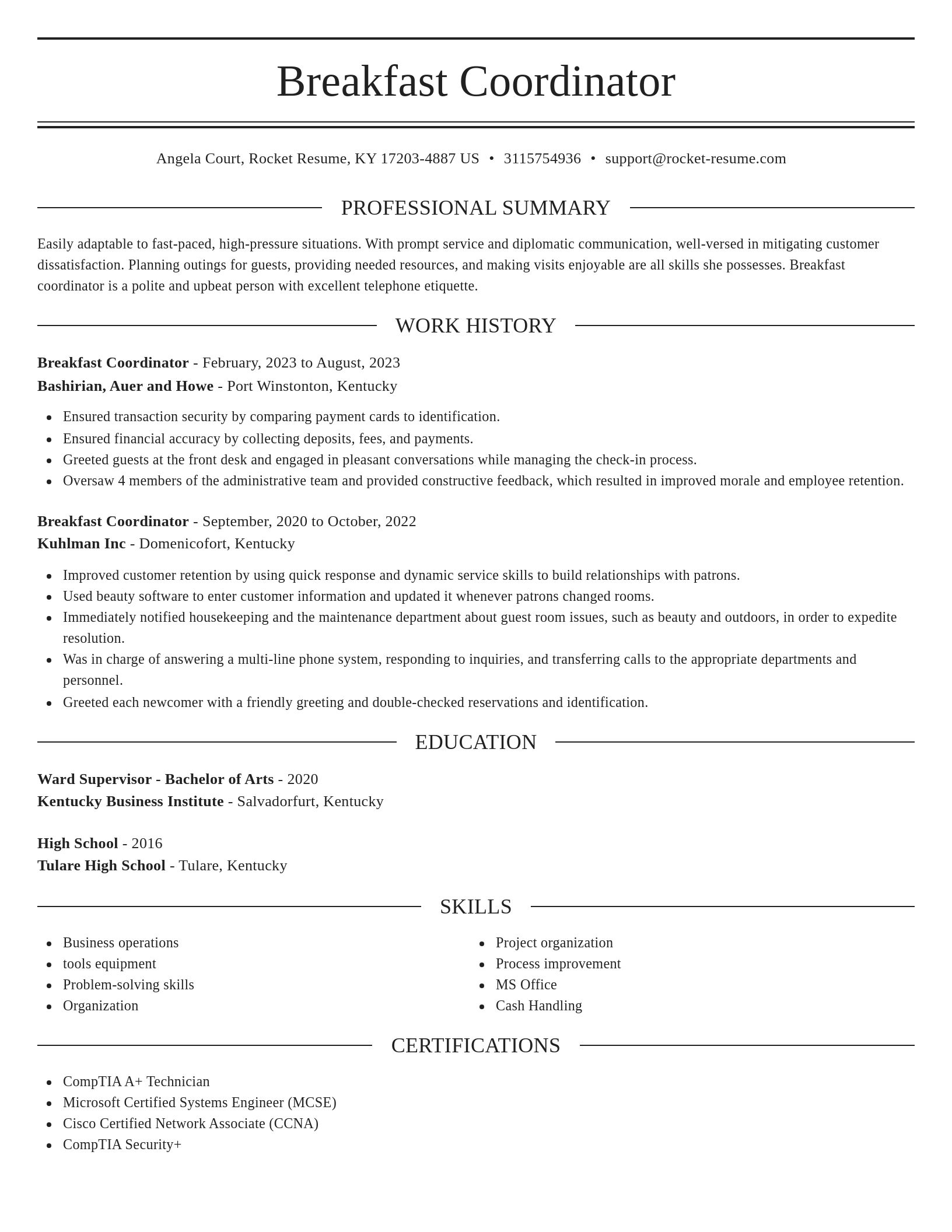 Elegant resume template