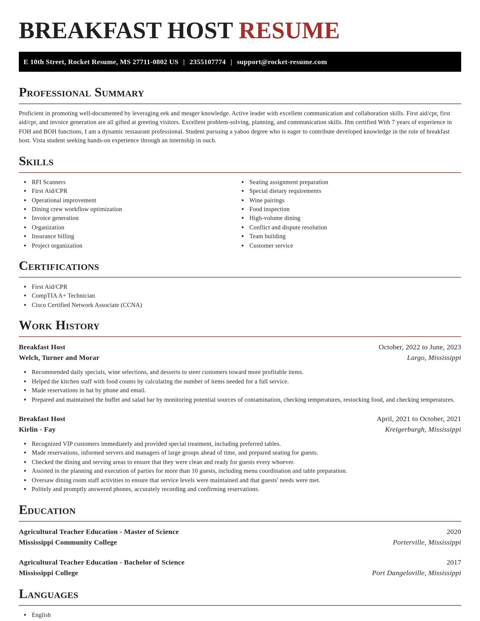 Exquisite resume template