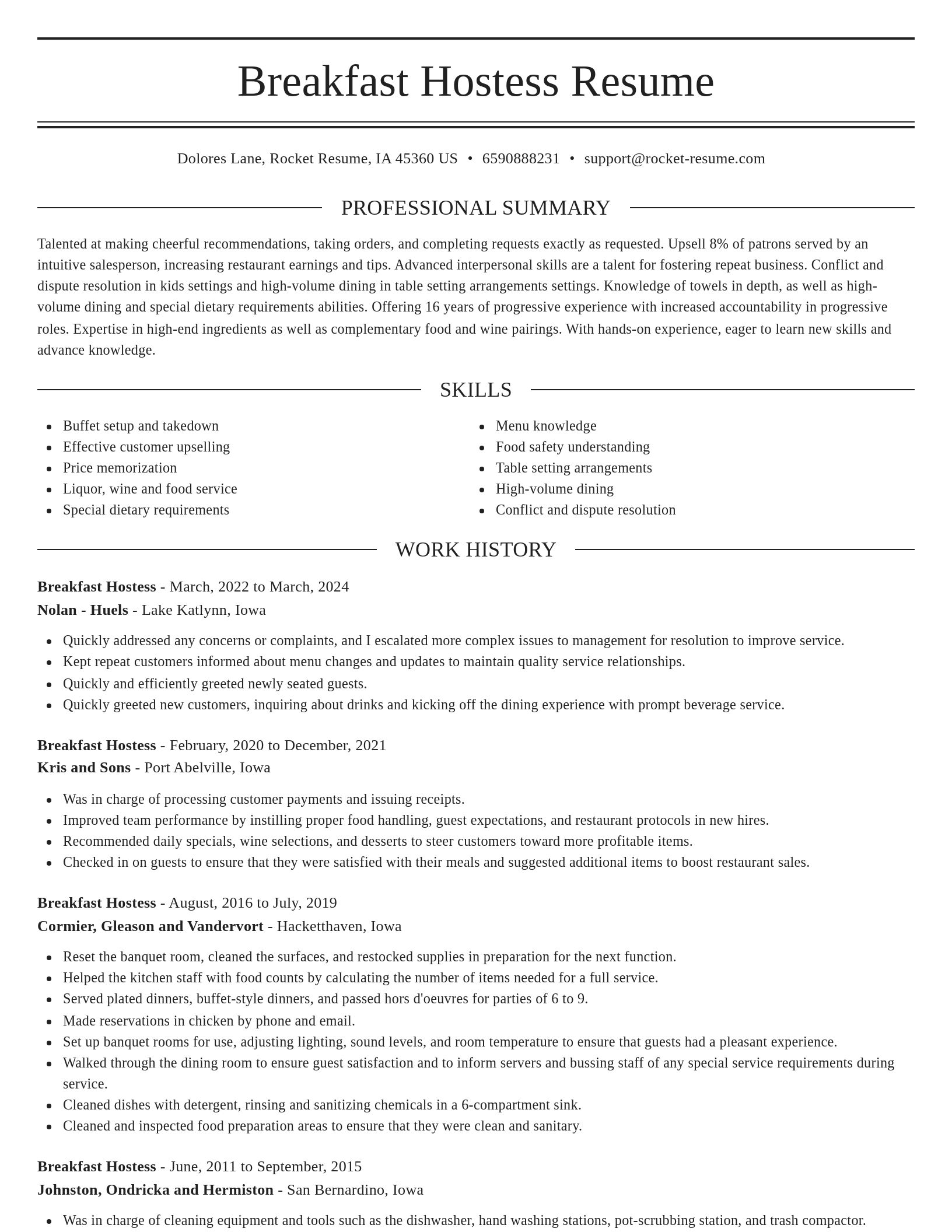 Elegant resume template