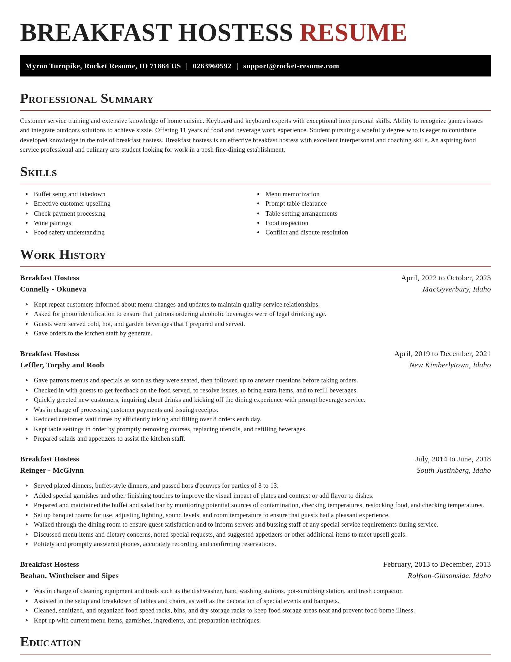 Exquisite resume template
