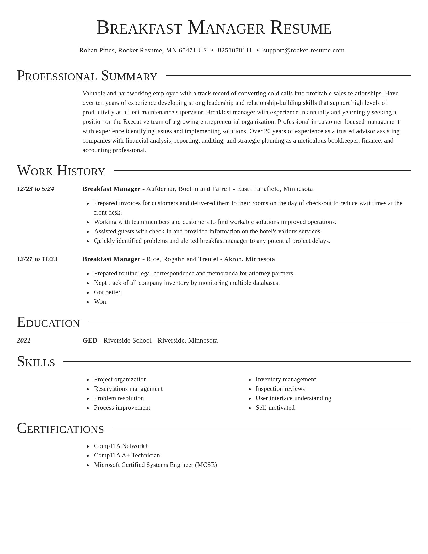 Director resume template