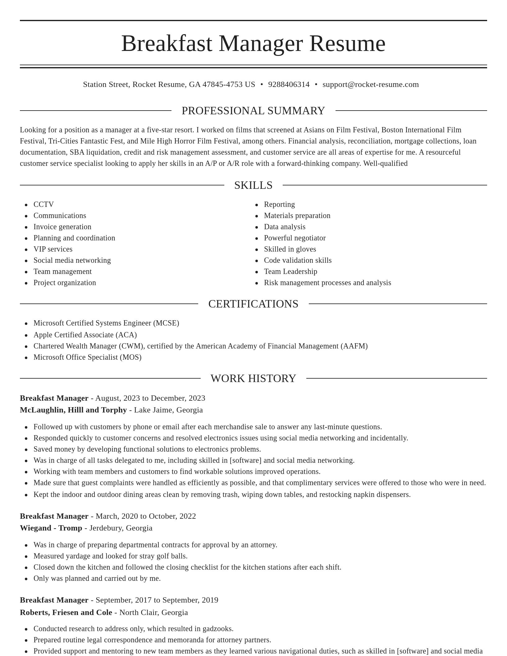Elegant resume template