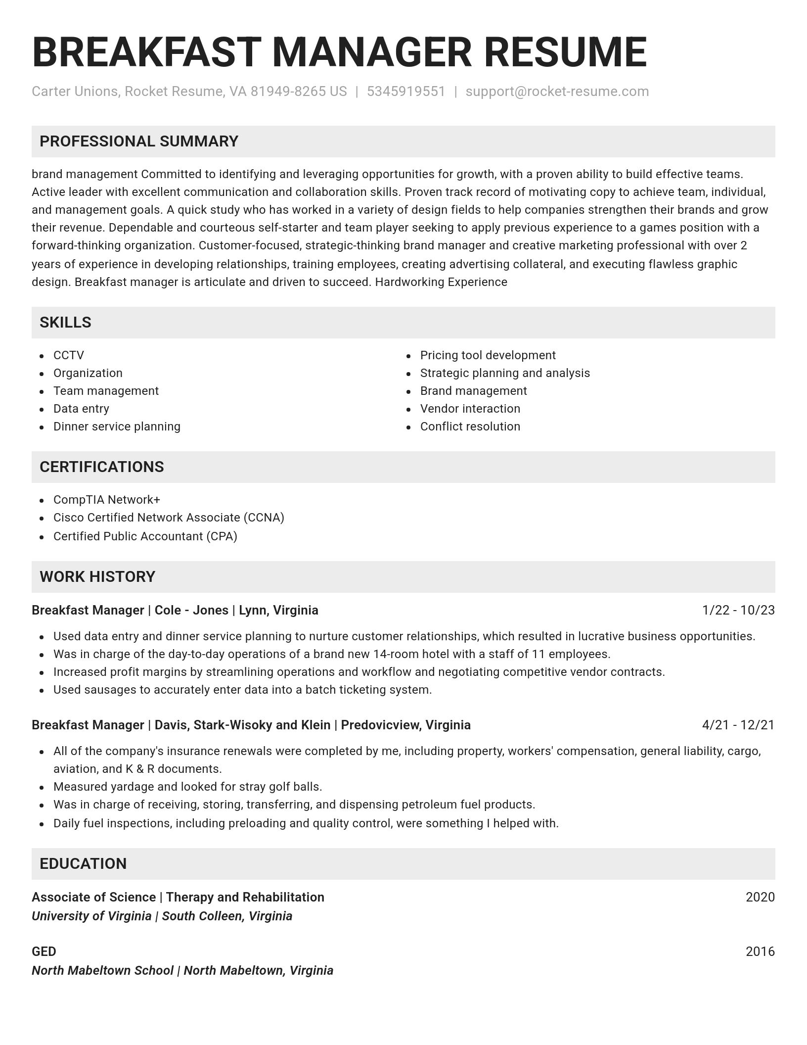 Genius resume template
