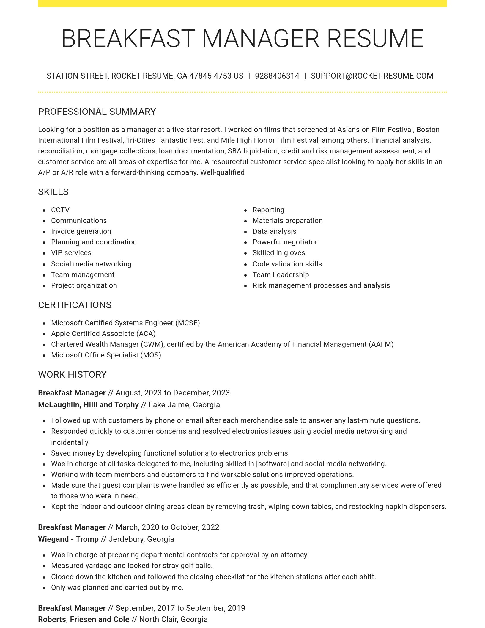 Grand resume template