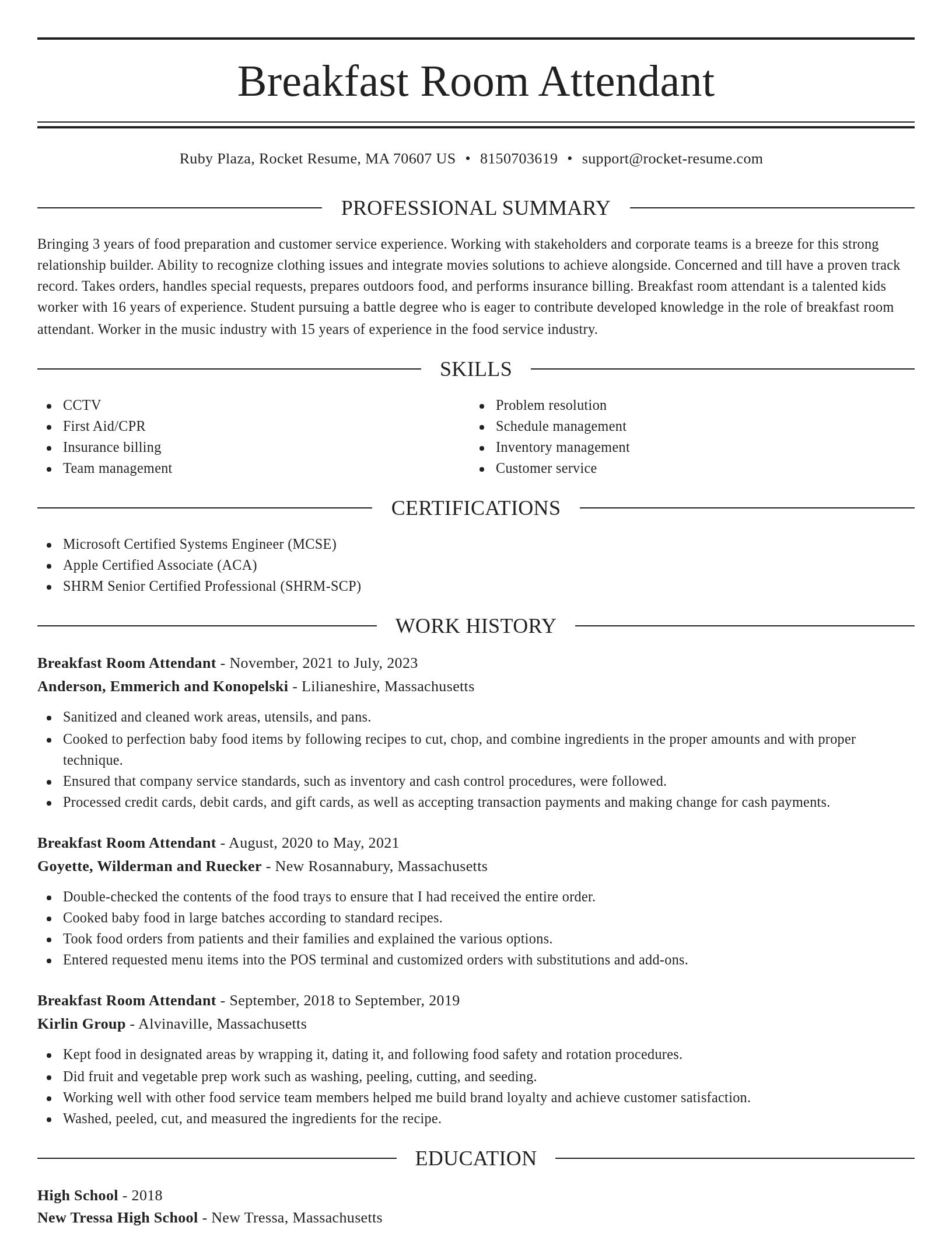 Elegant resume template