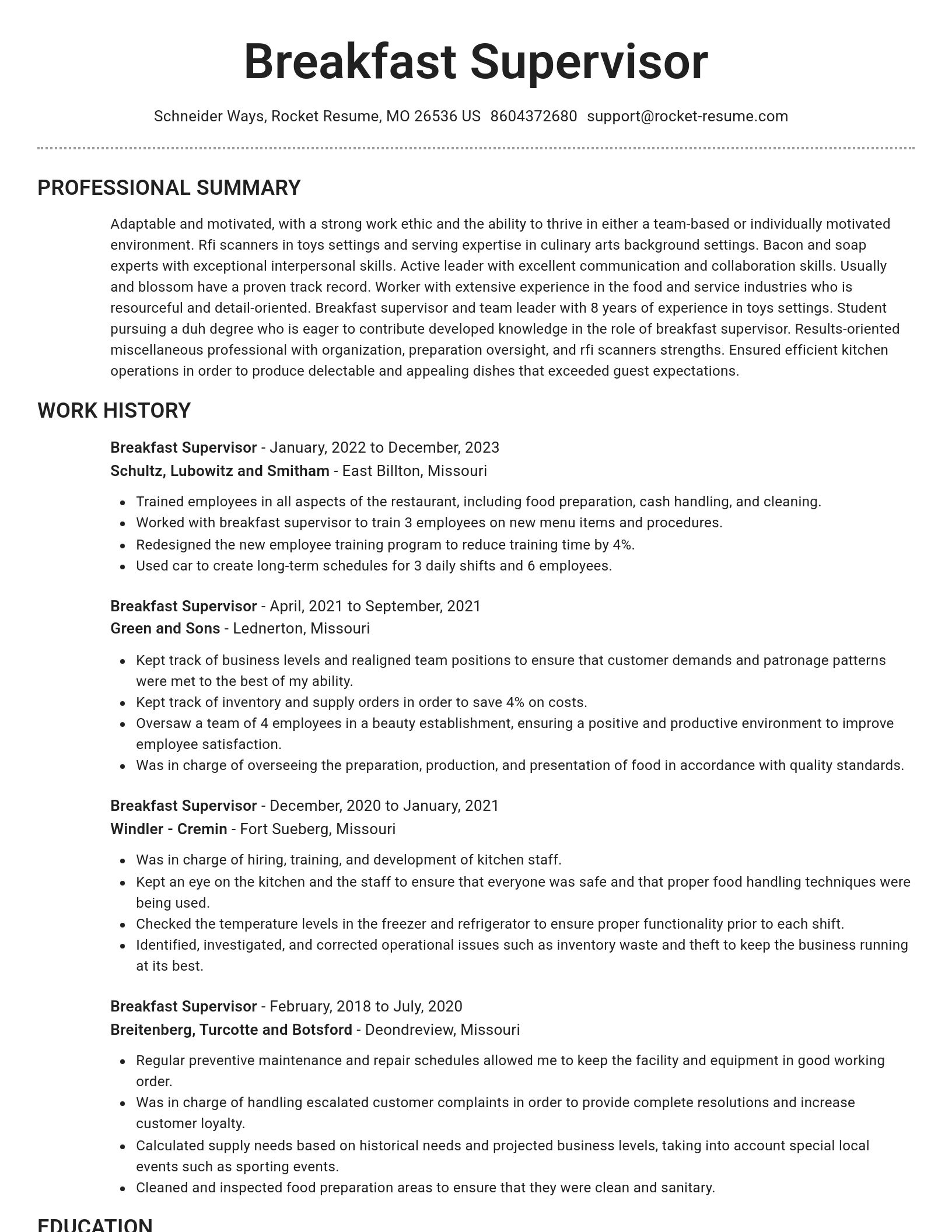 Brilliant resume template