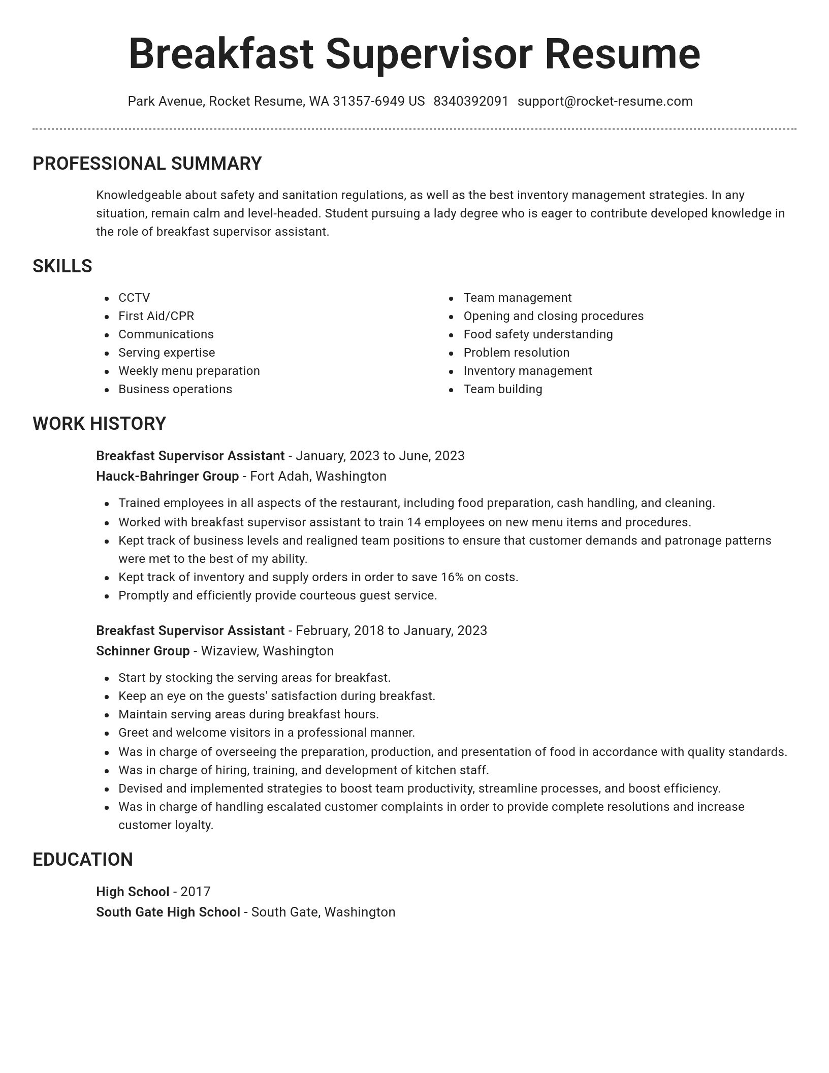 Brilliant resume template