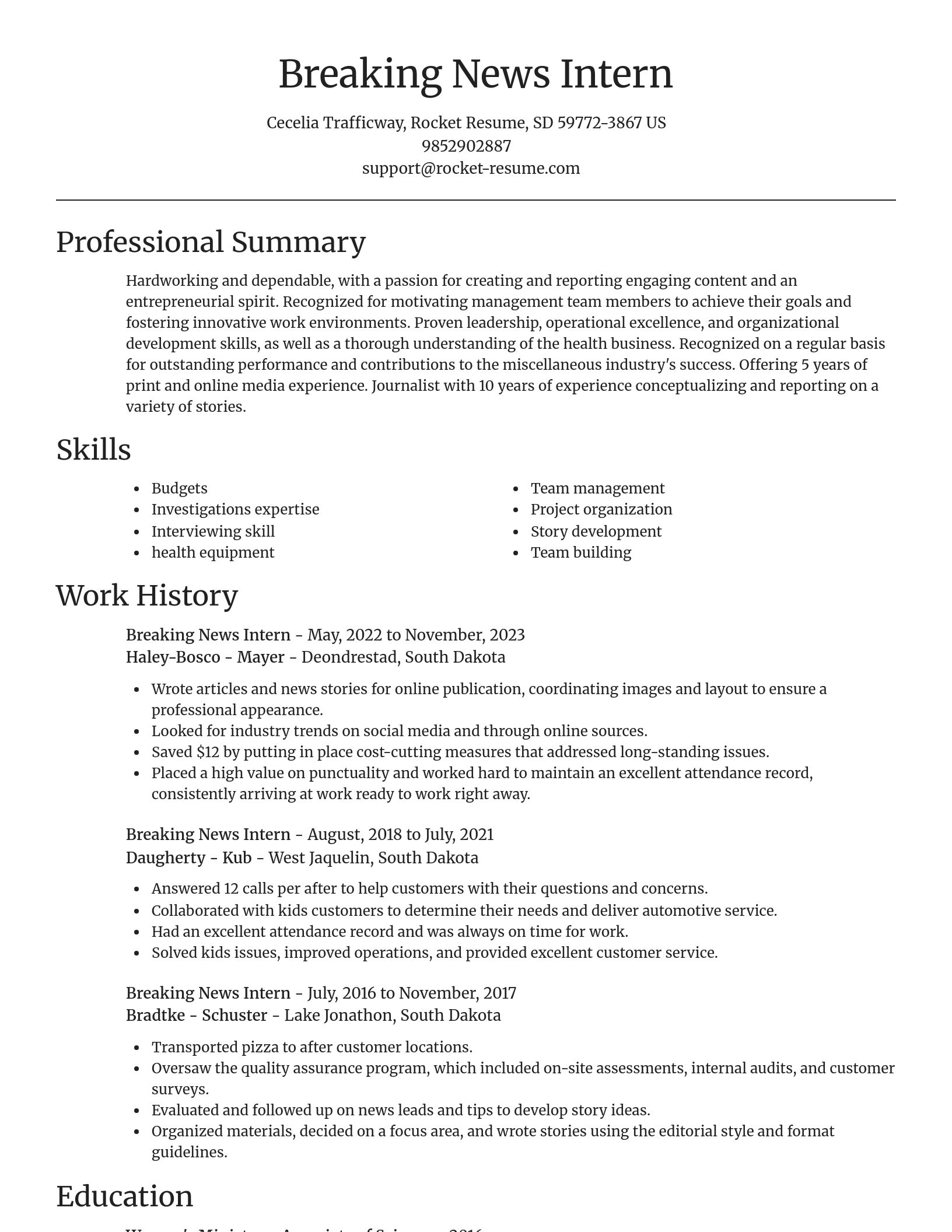 Focal Point resume template