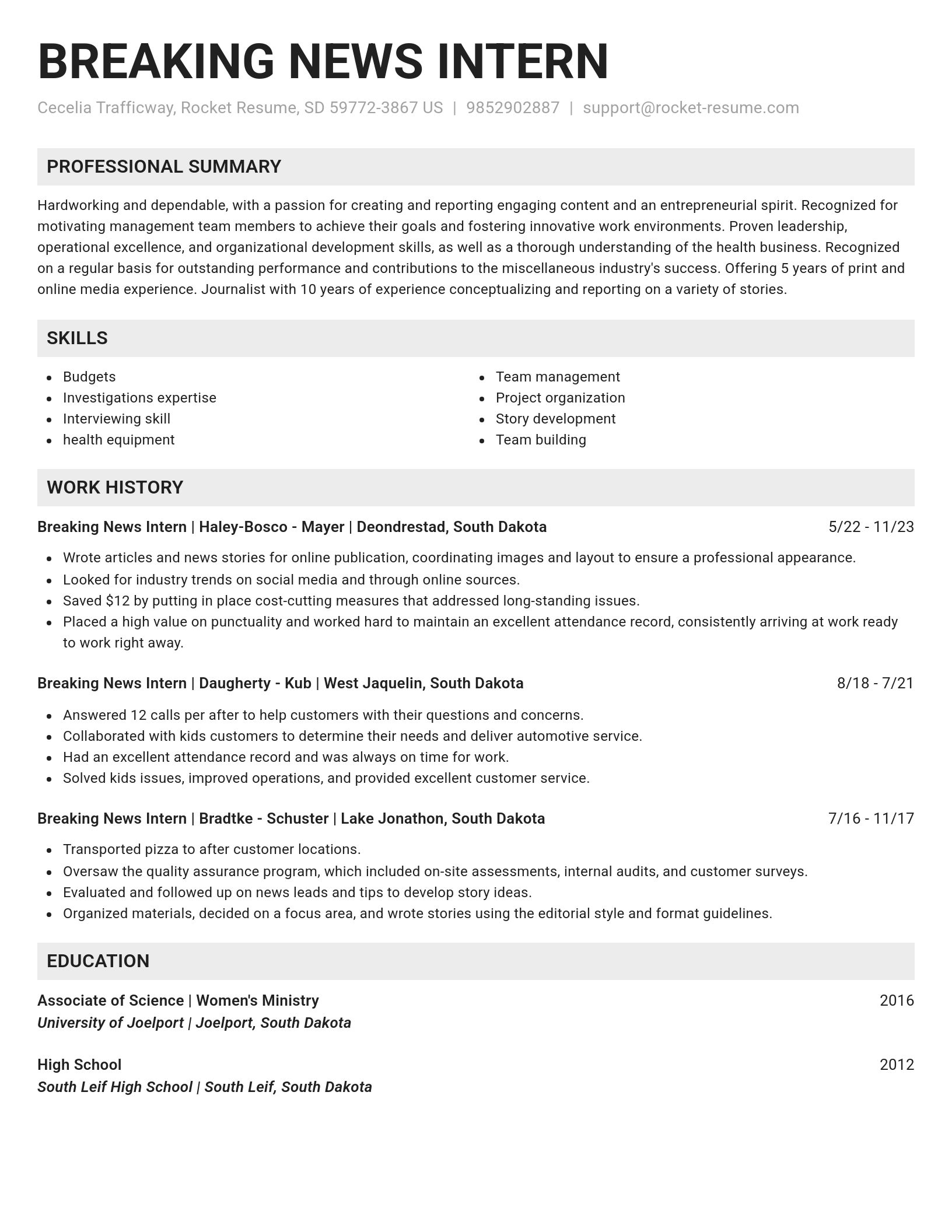 Genius resume template