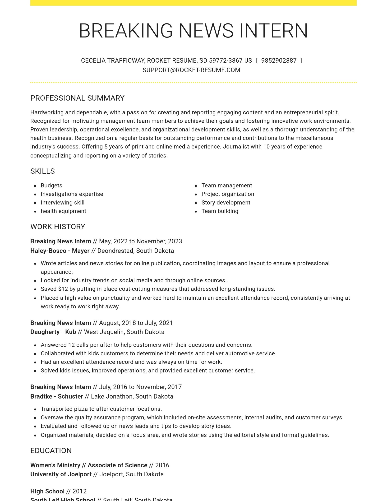 Grand resume template