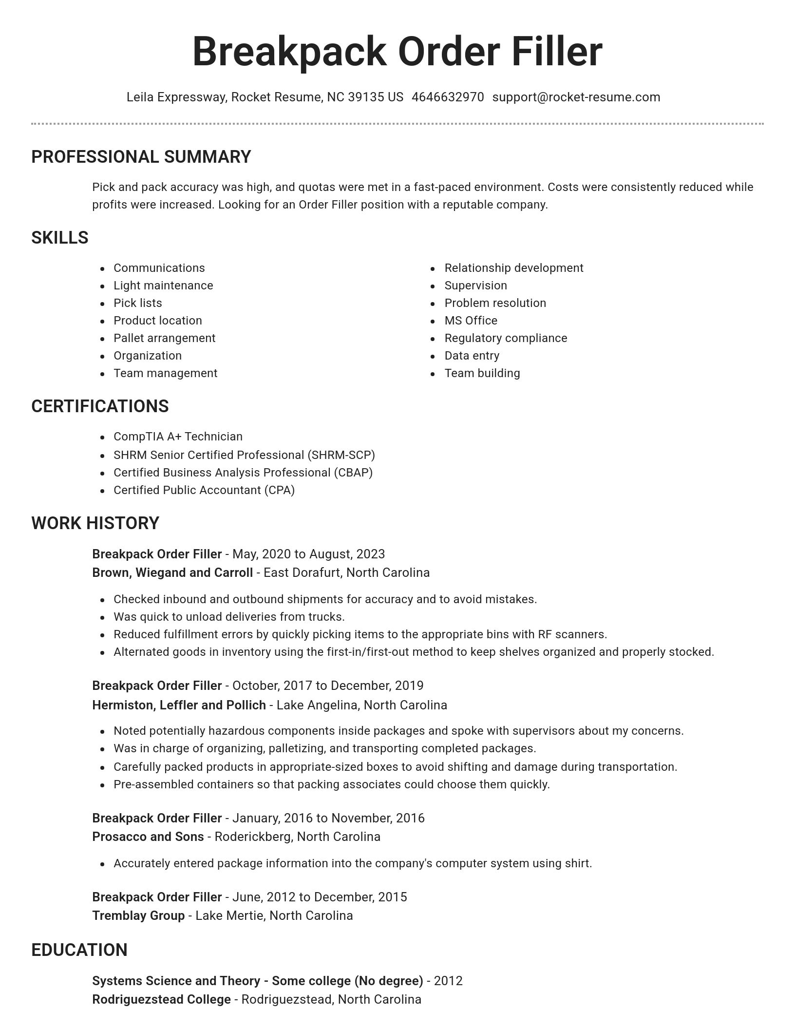 Brilliant resume template