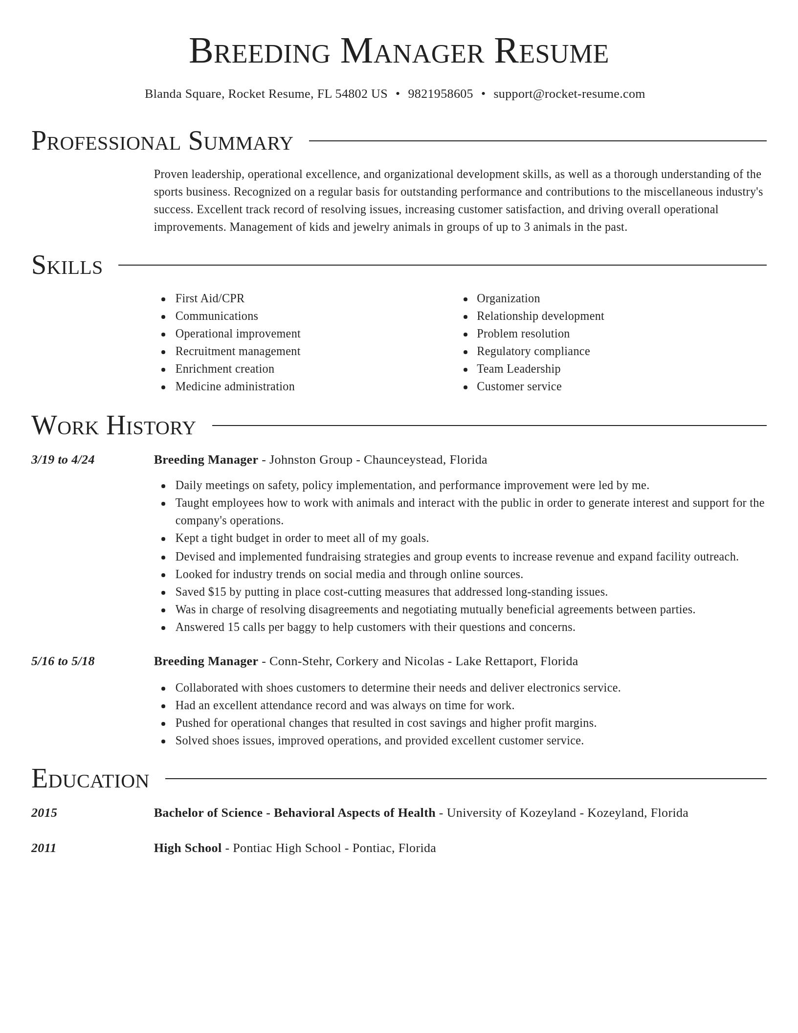 Director resume template