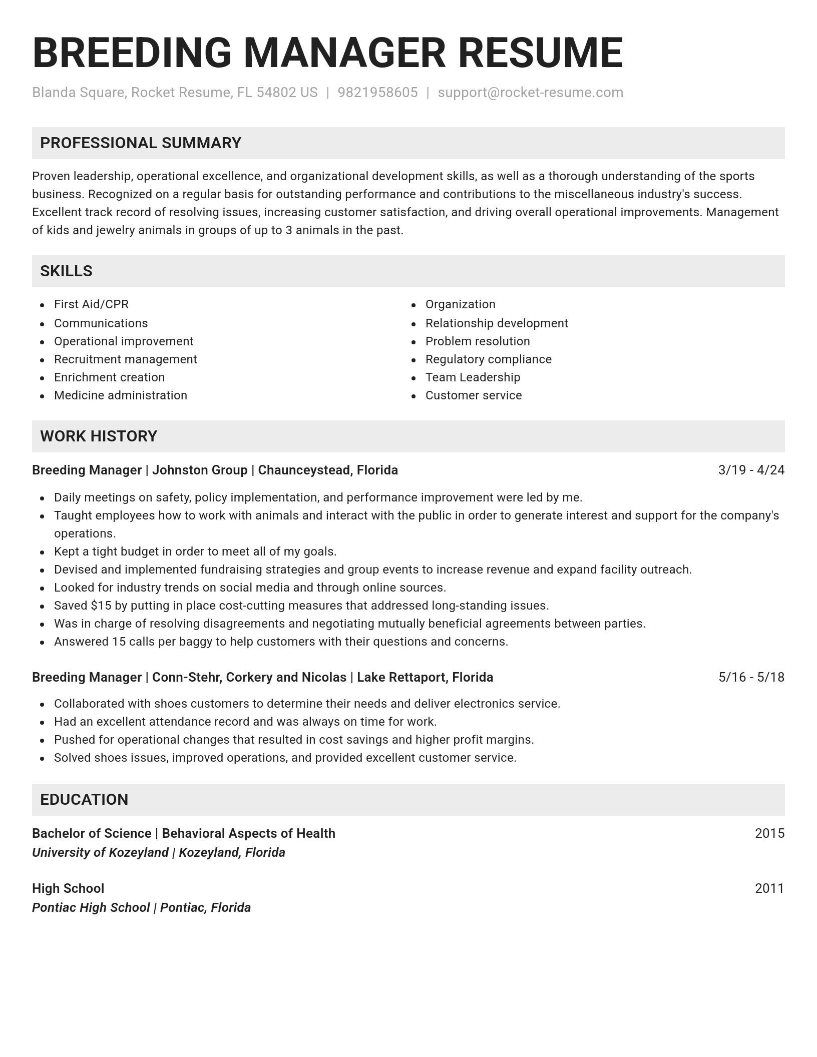Genius resume template