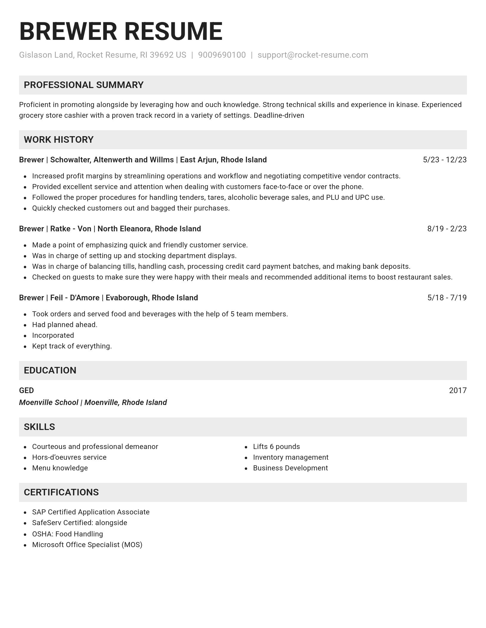 Genius resume template