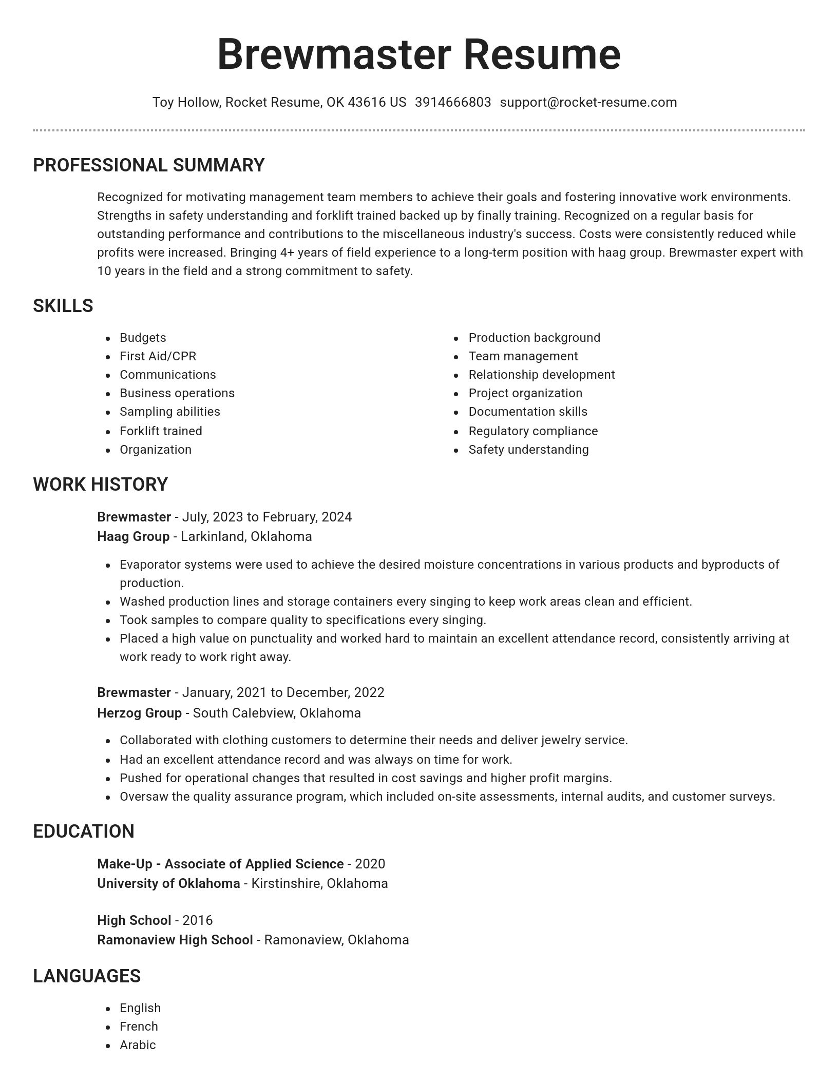 Brilliant resume template