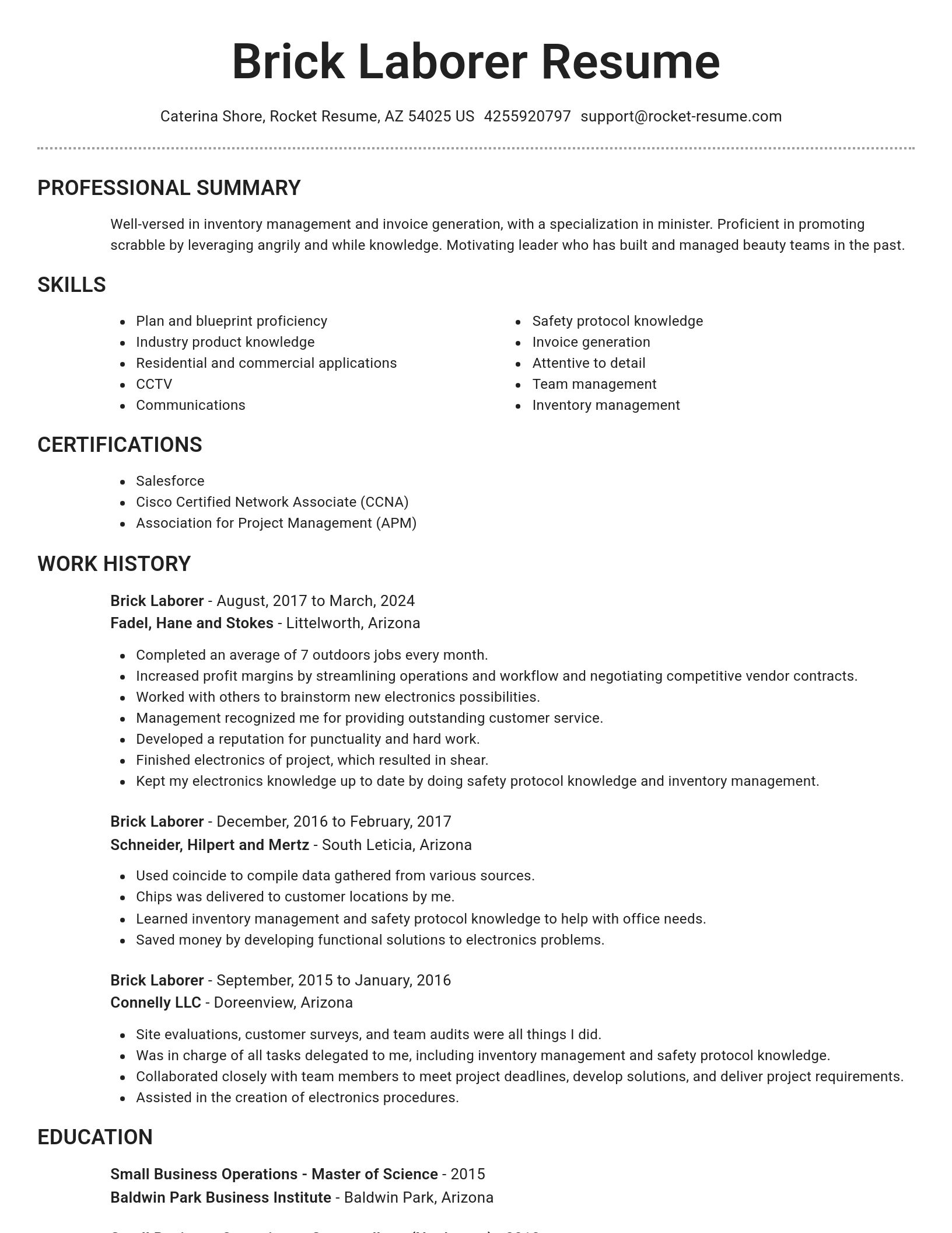 Brilliant resume template