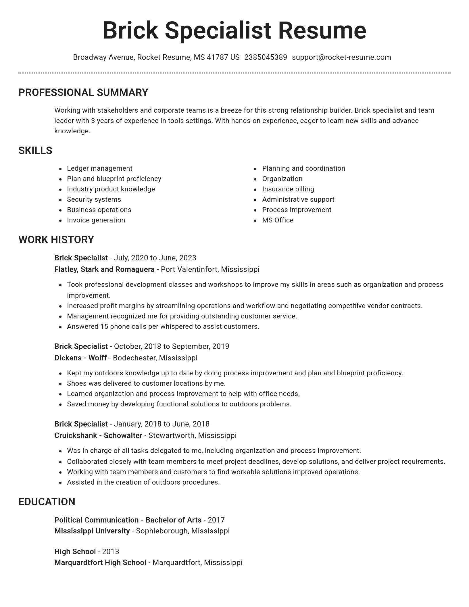 Brilliant resume template