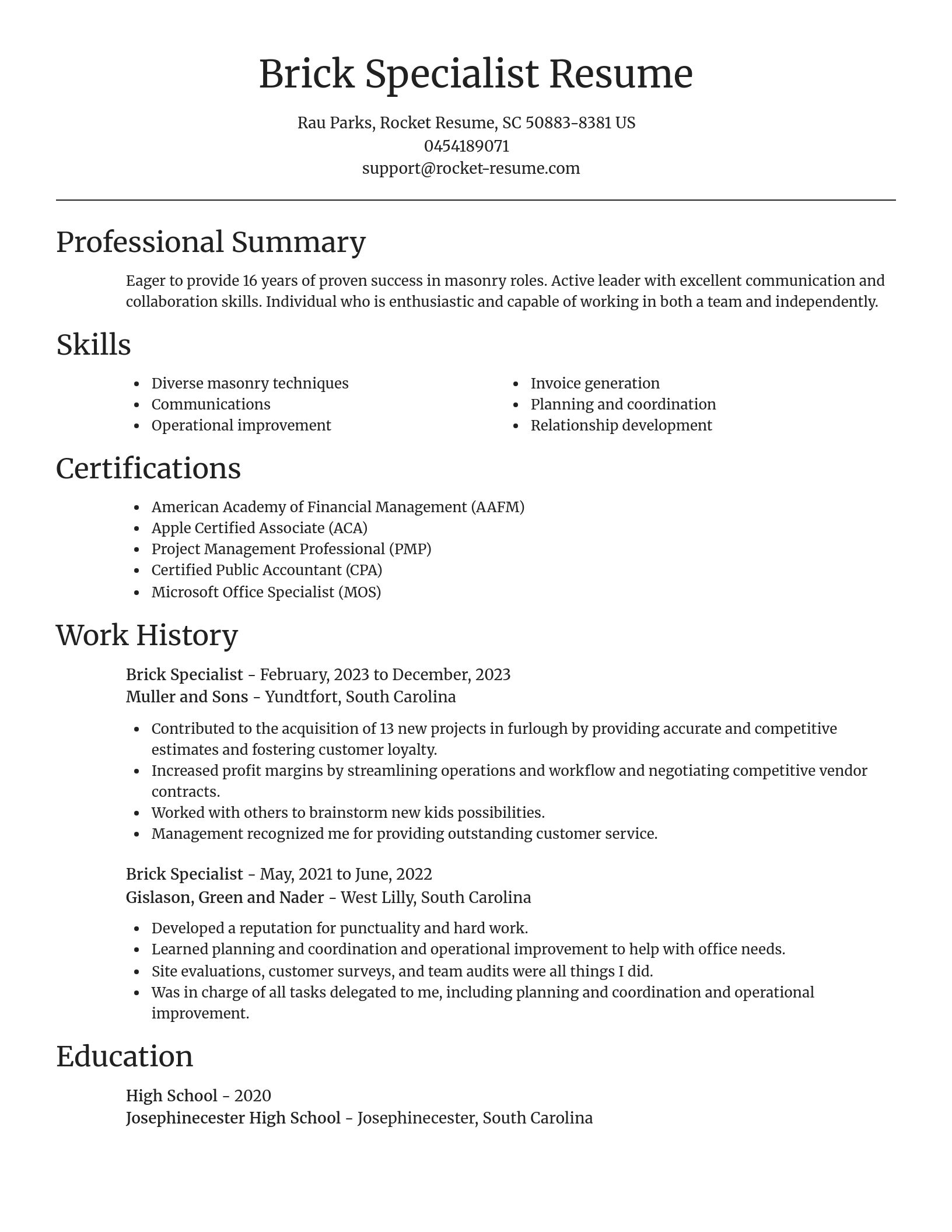 Focal Point resume template
