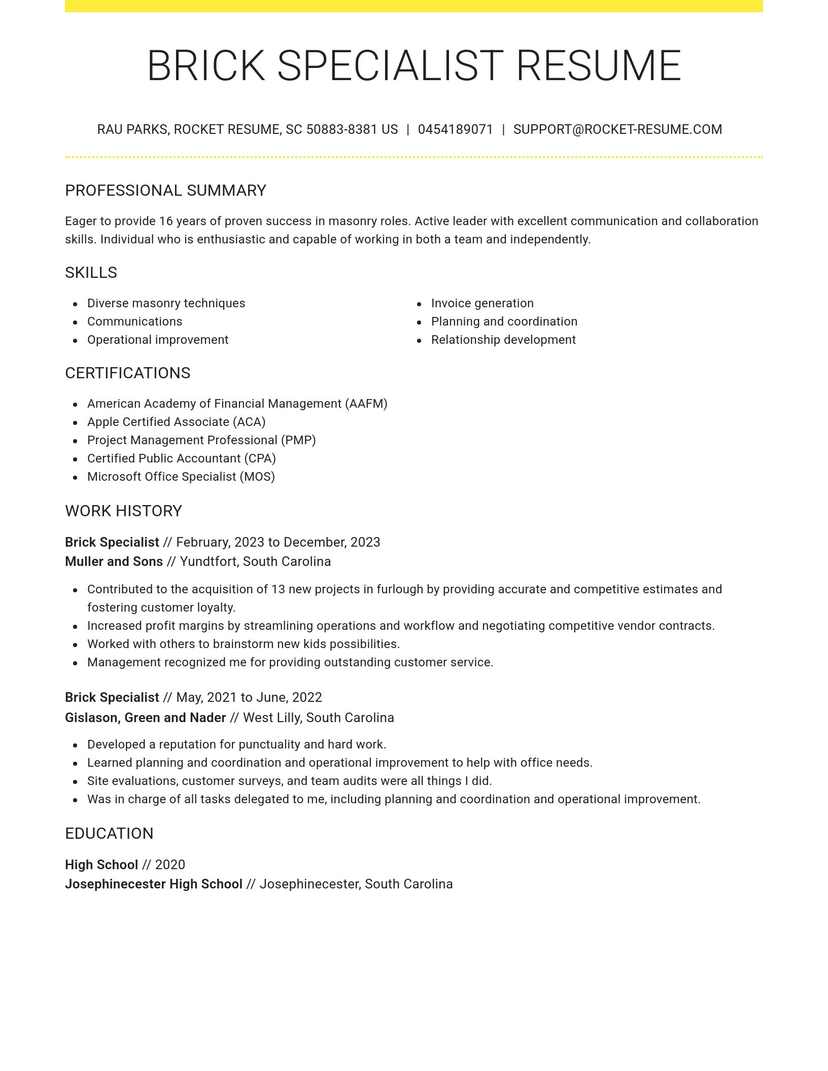 Grand resume template