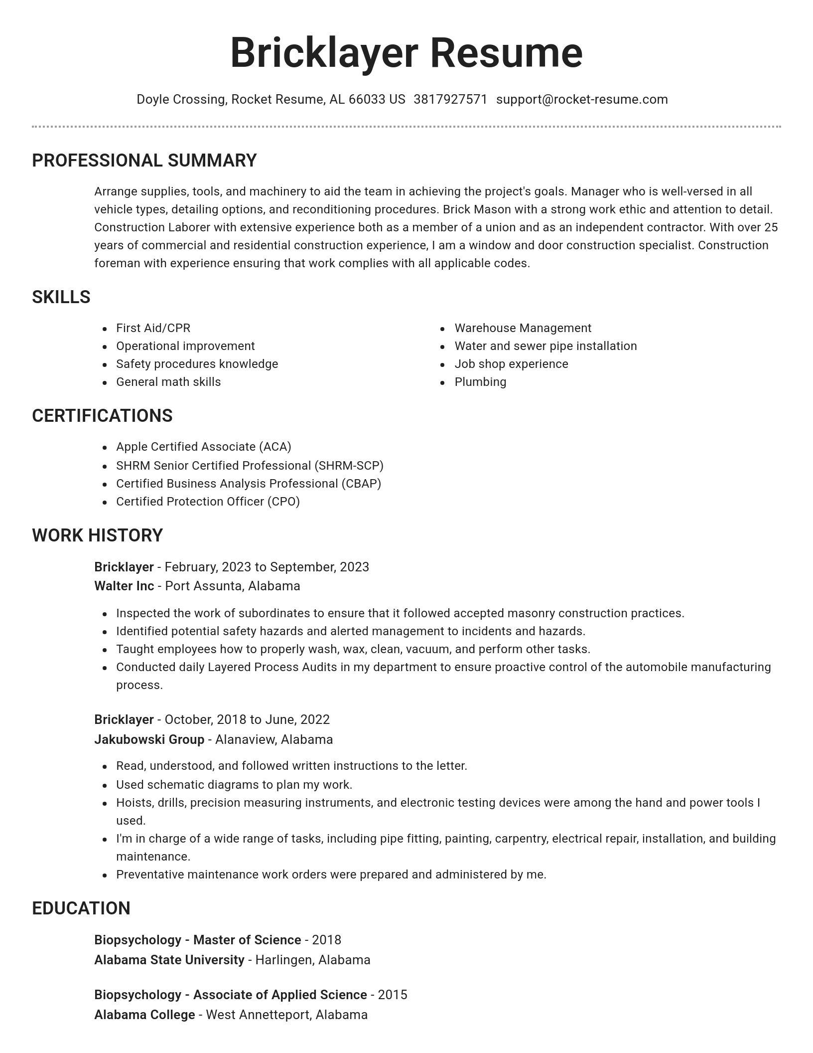 Brilliant resume template