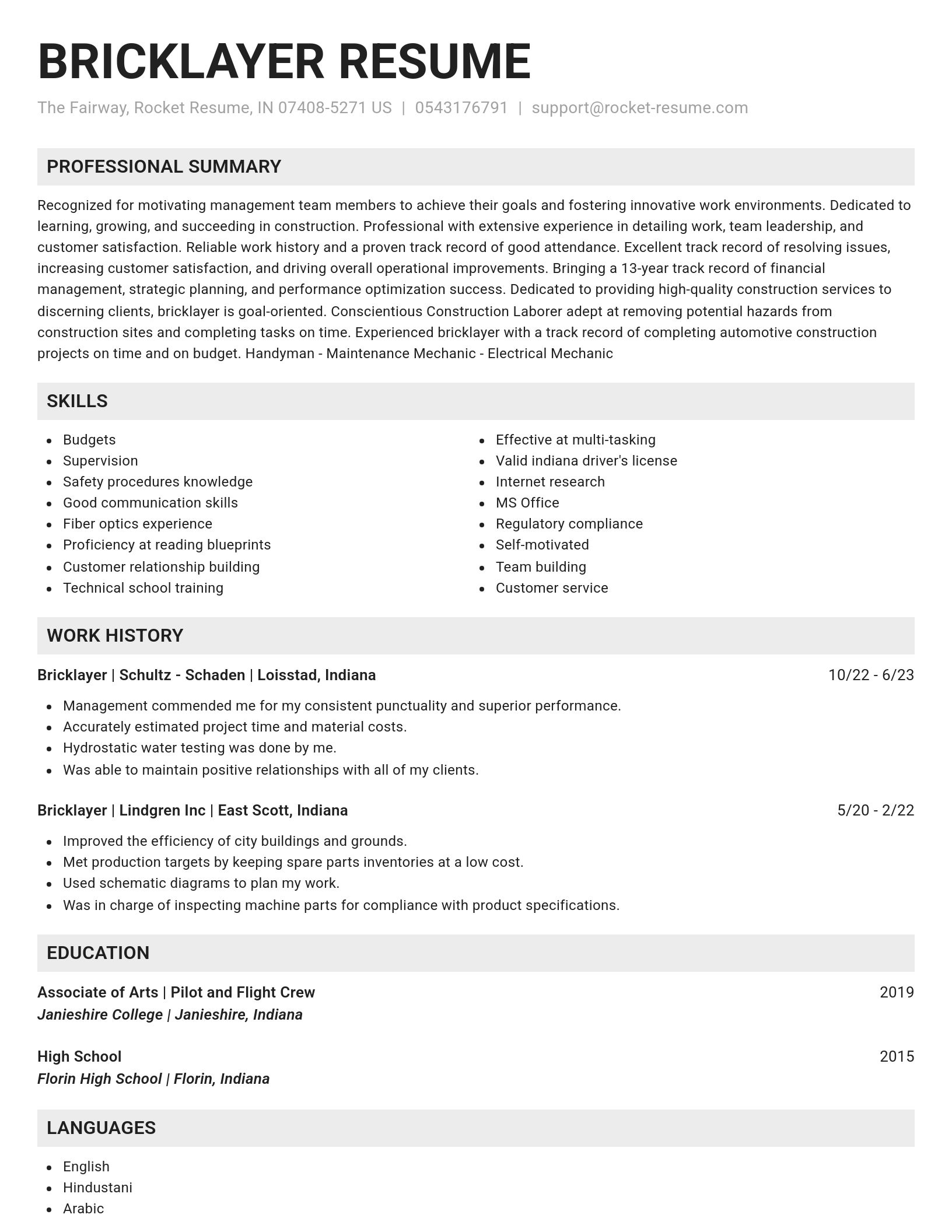 Genius resume template