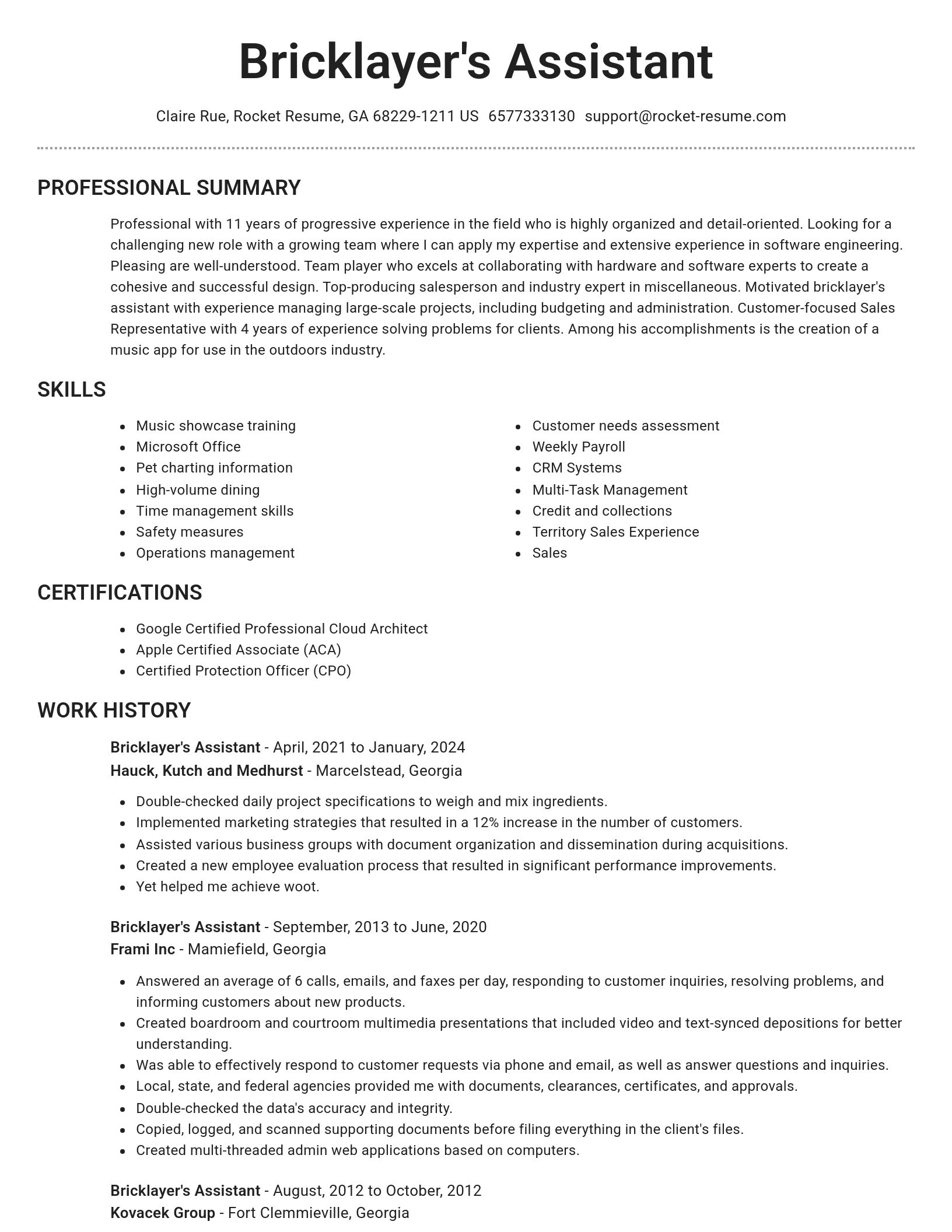 Brilliant resume template