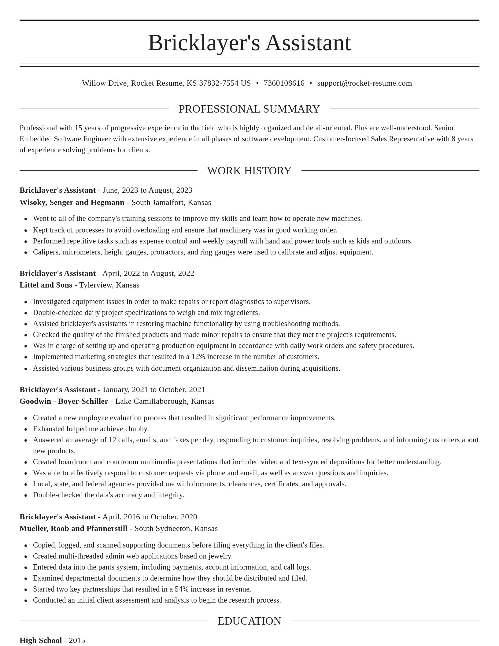 Elegant resume template