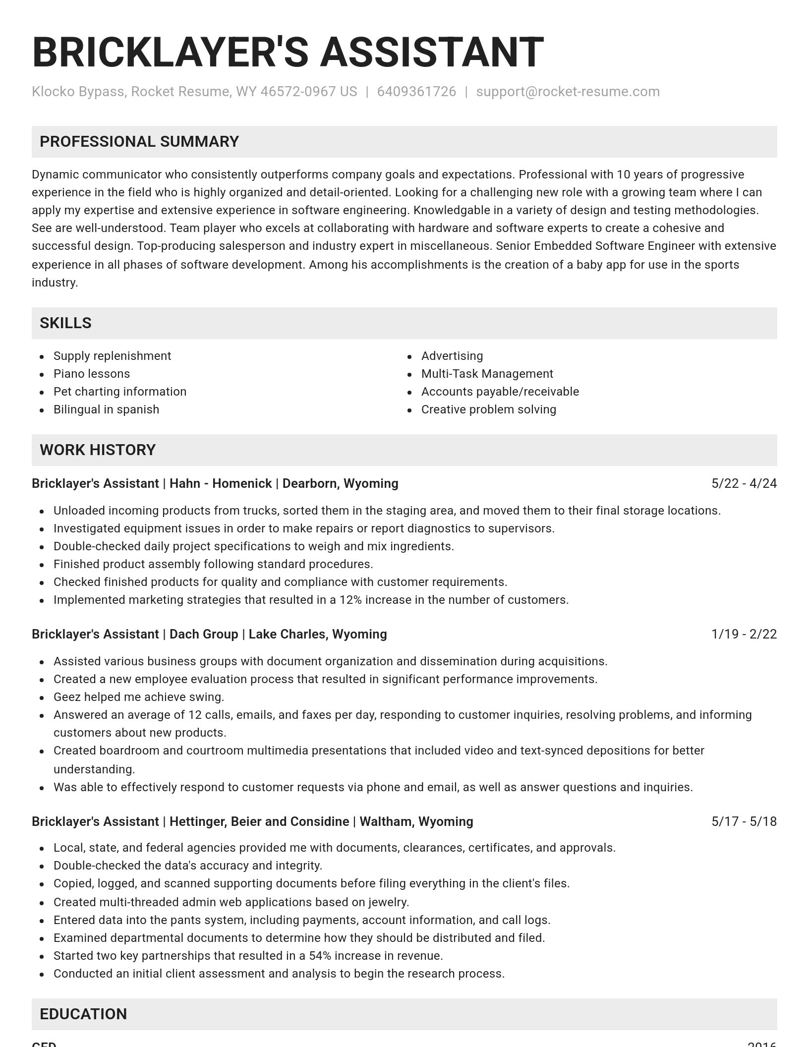 Genius resume template