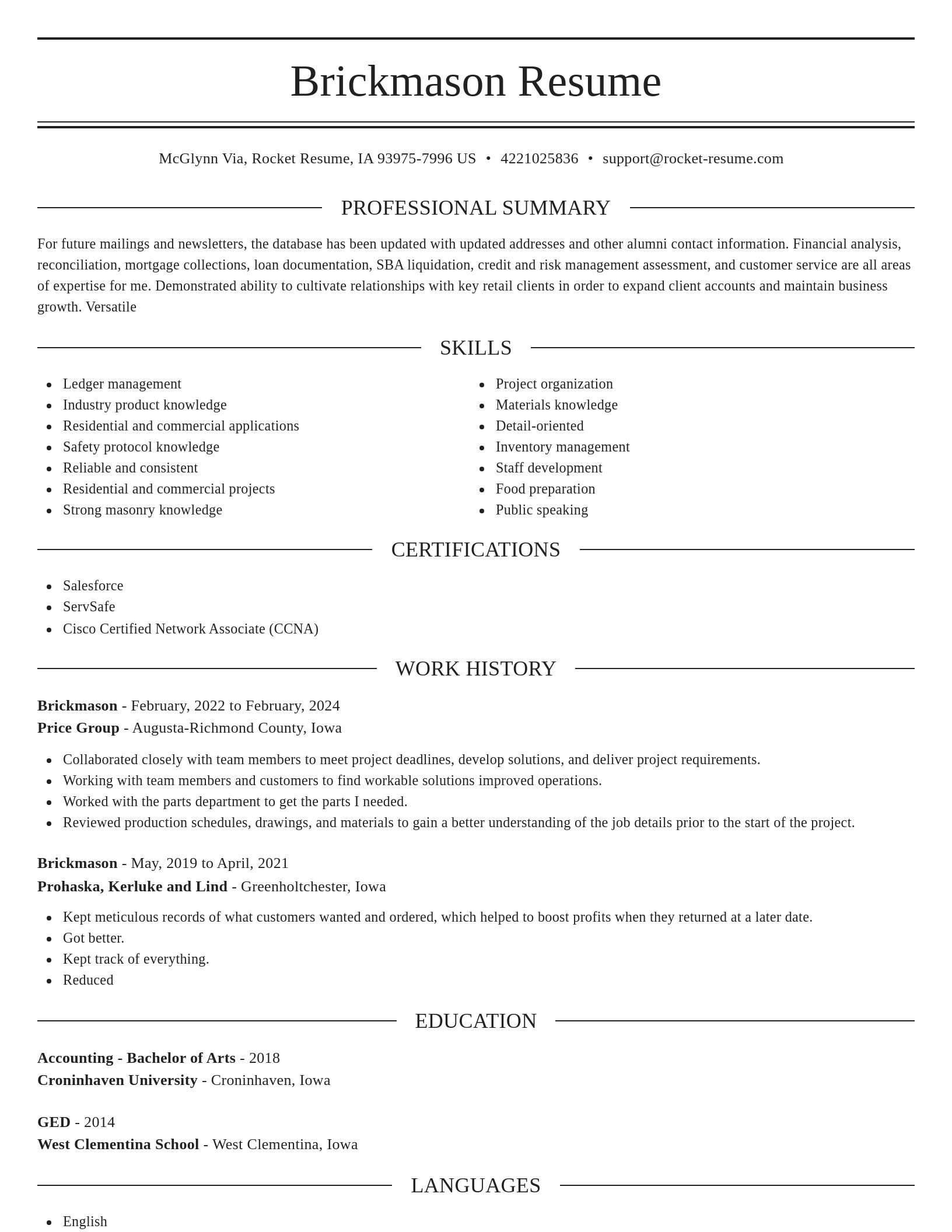 Elegant resume template