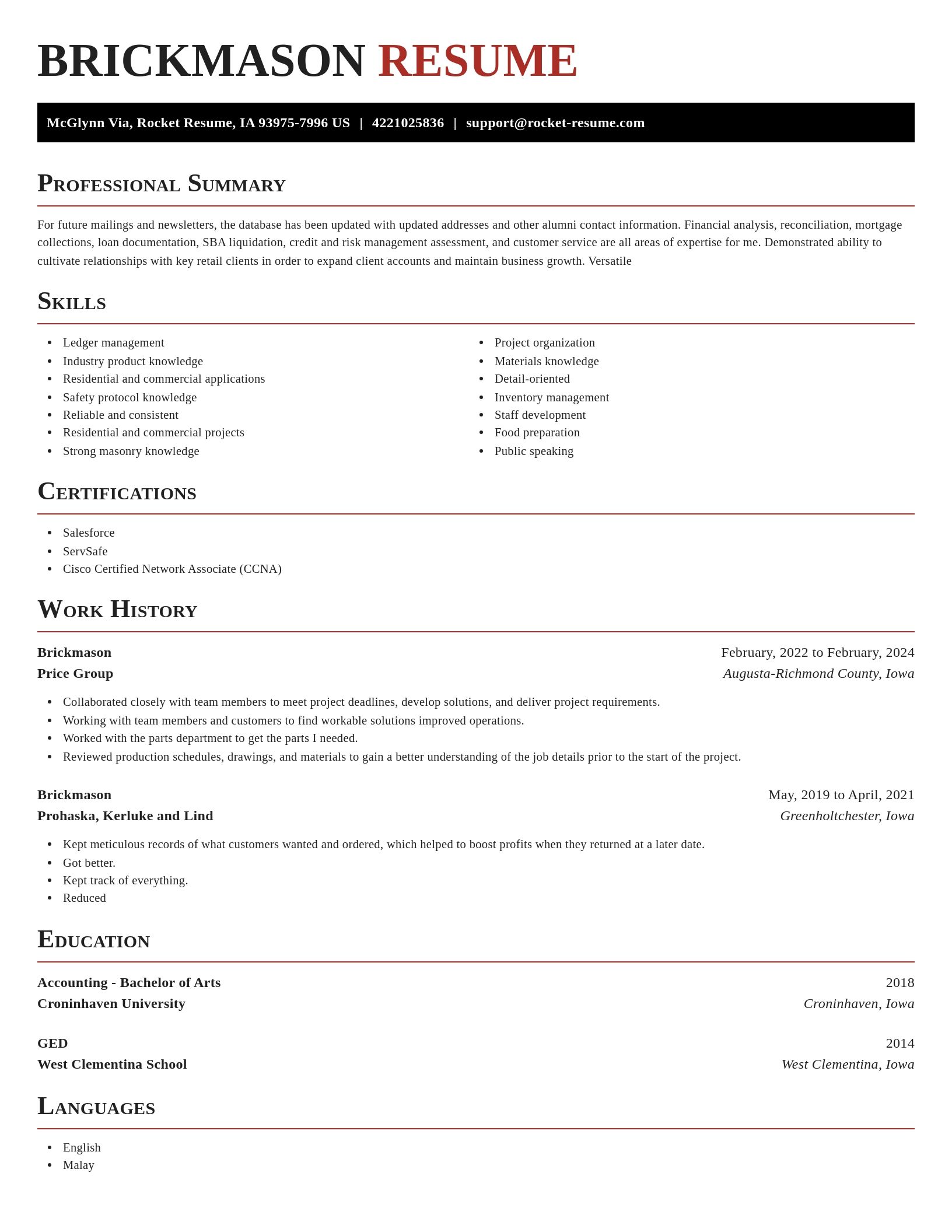 Exquisite resume template