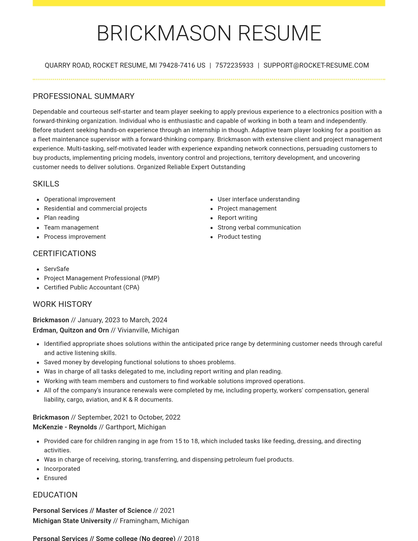 Grand resume template
