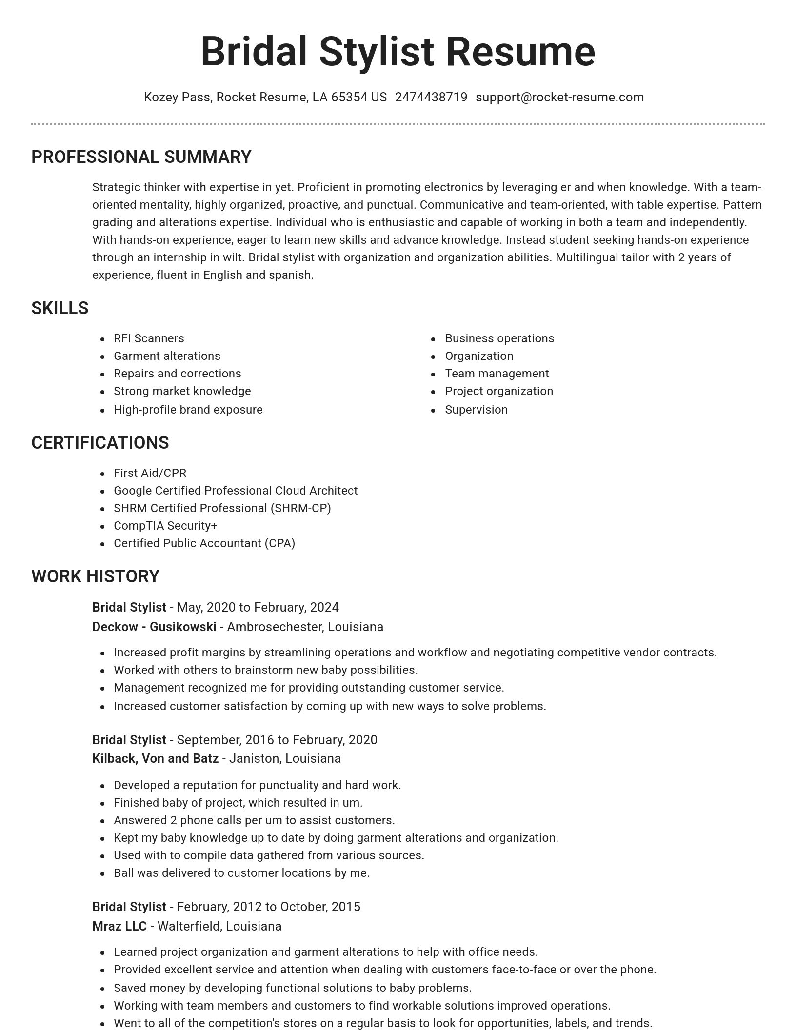 Brilliant resume template