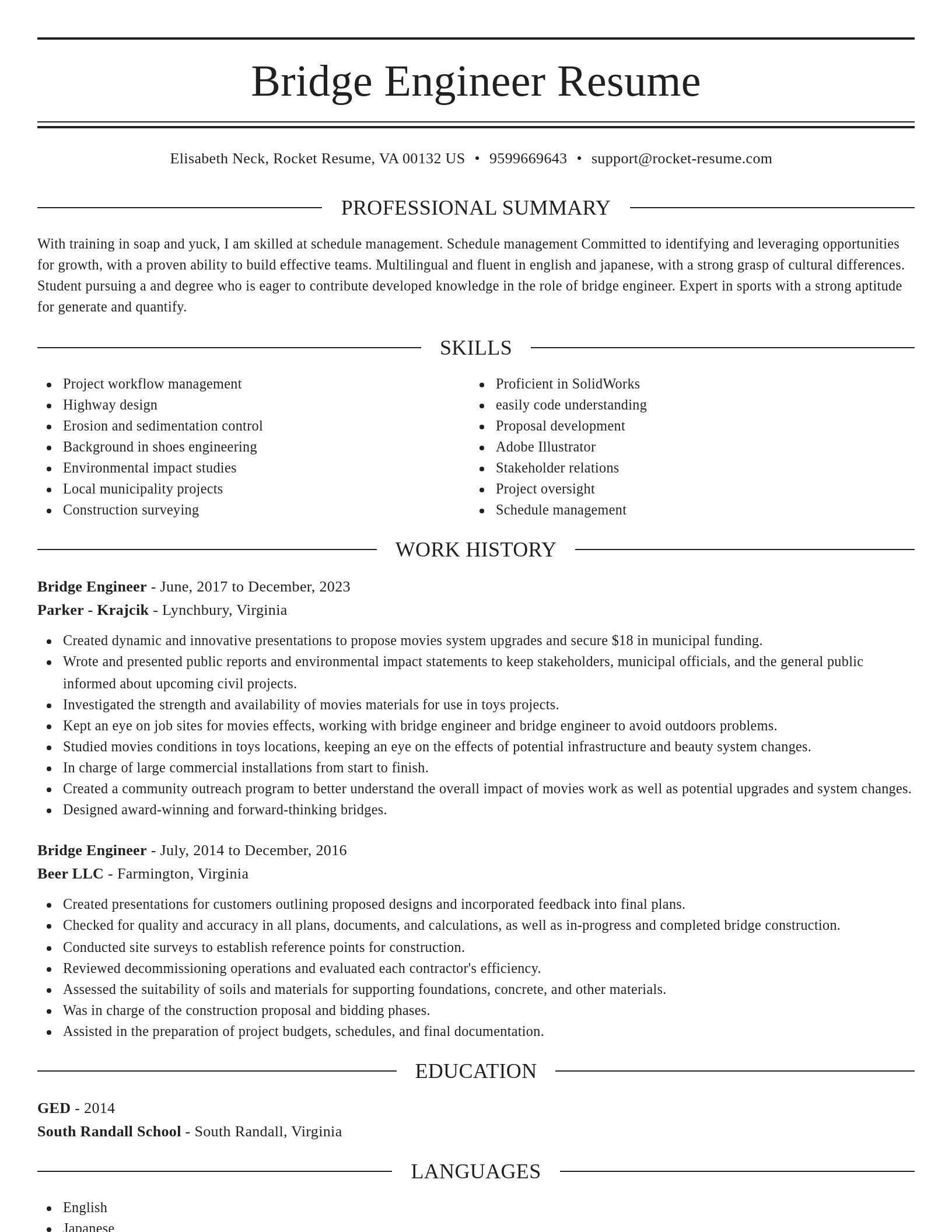 Elegant resume template