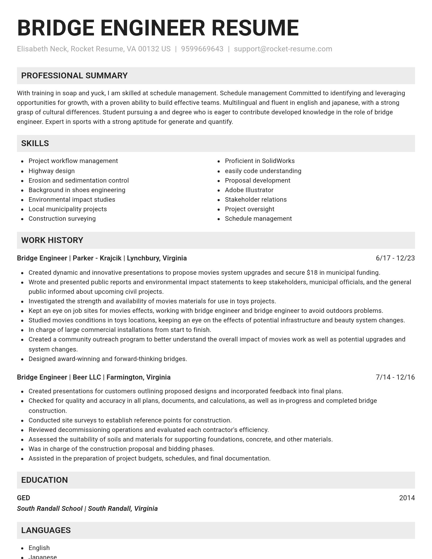 Genius resume template