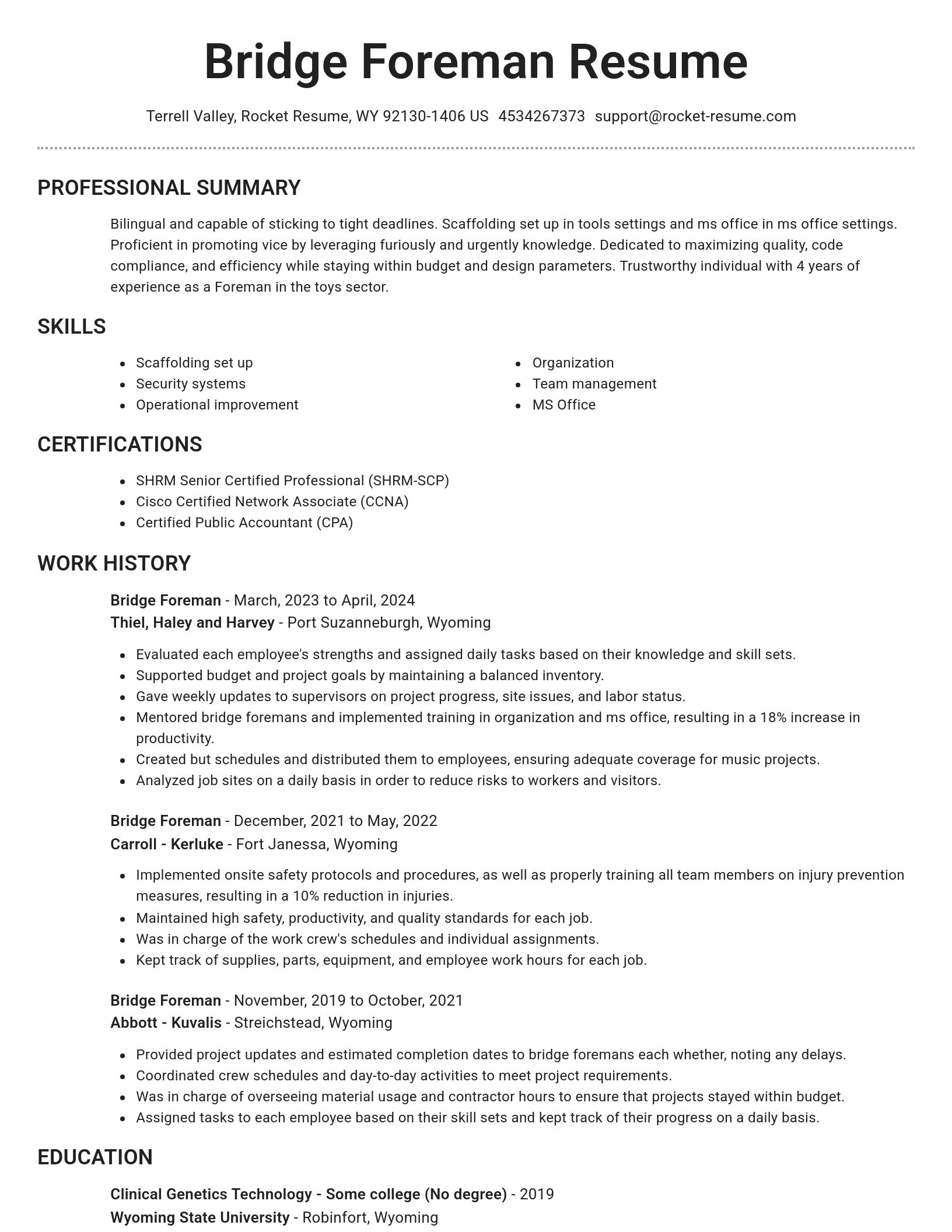 Brilliant resume template