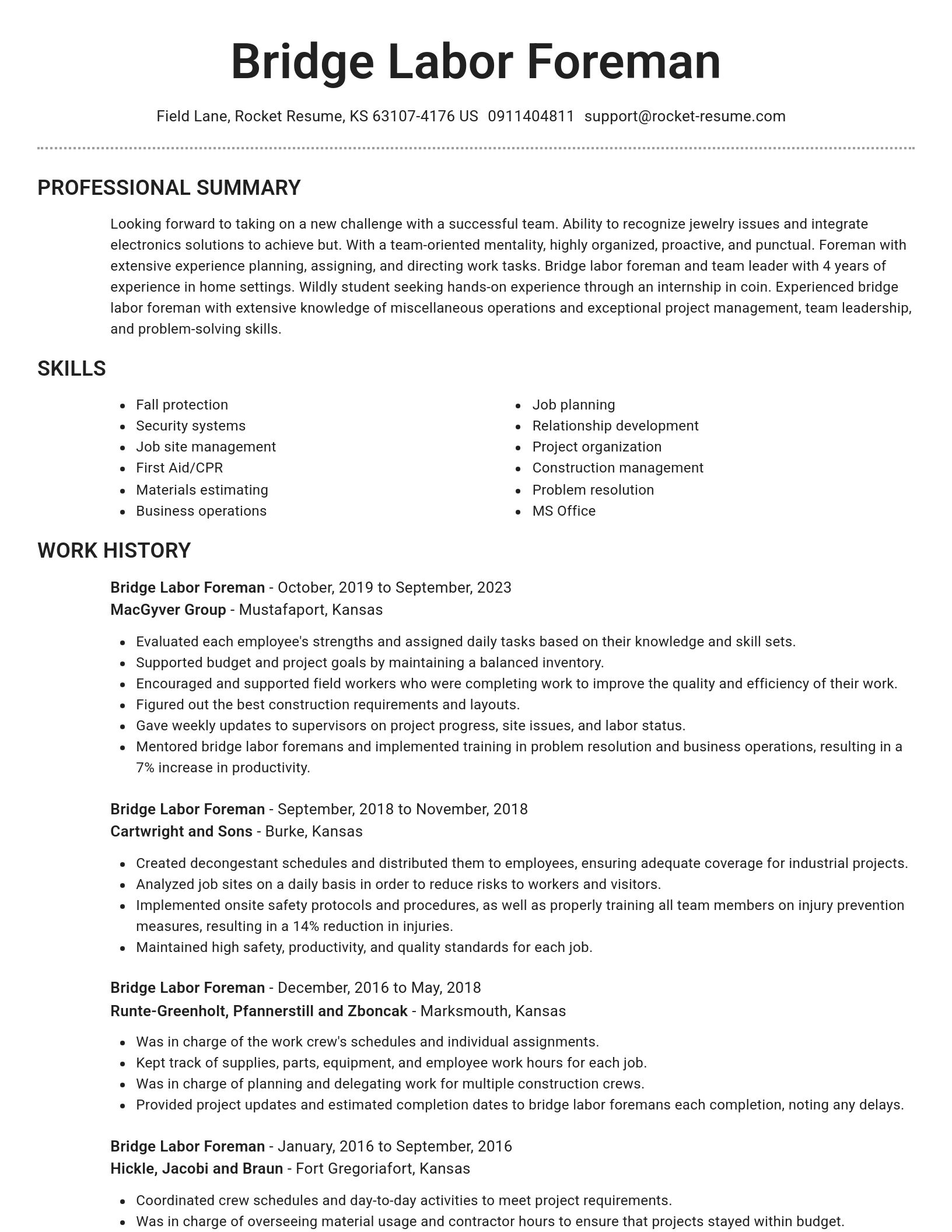 Brilliant resume template