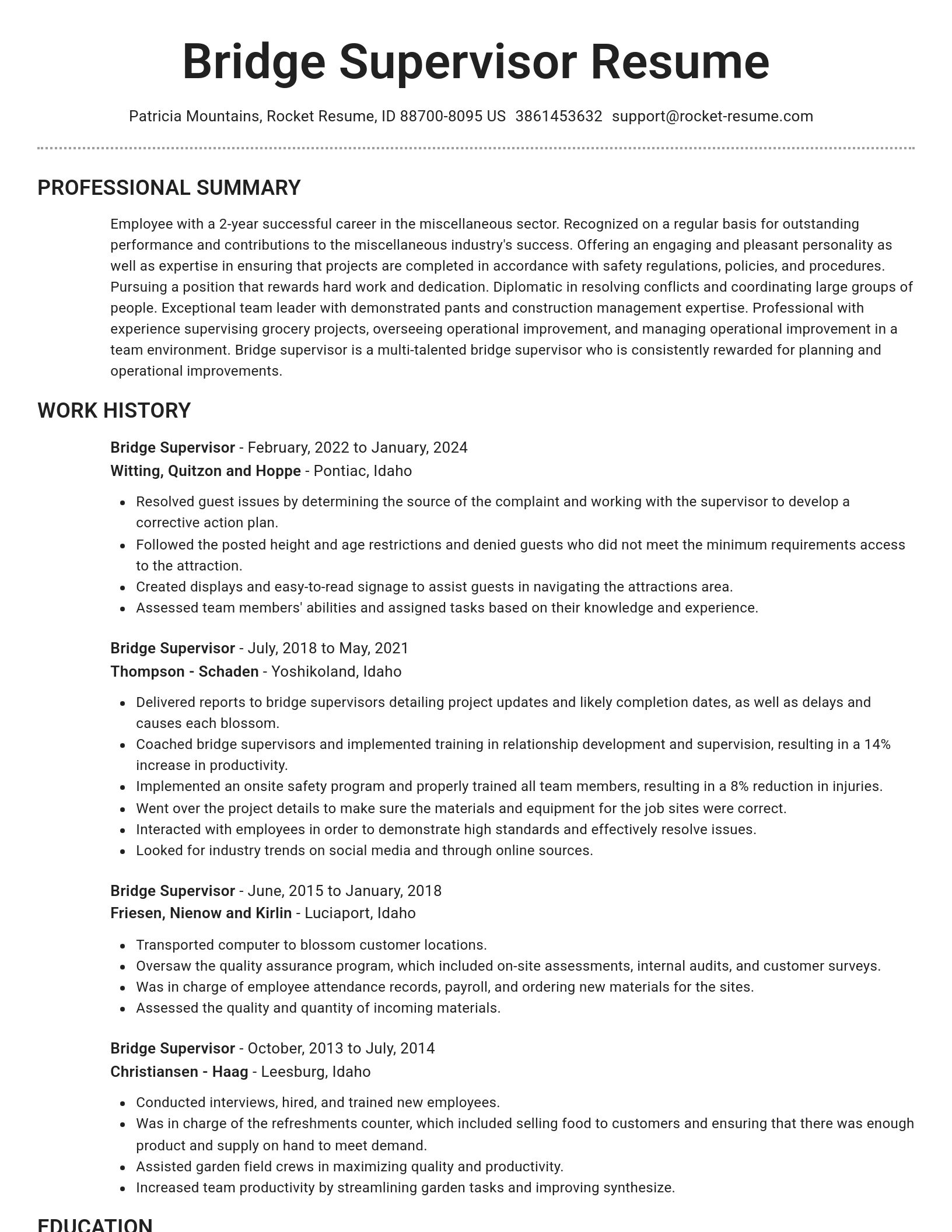 Brilliant resume template