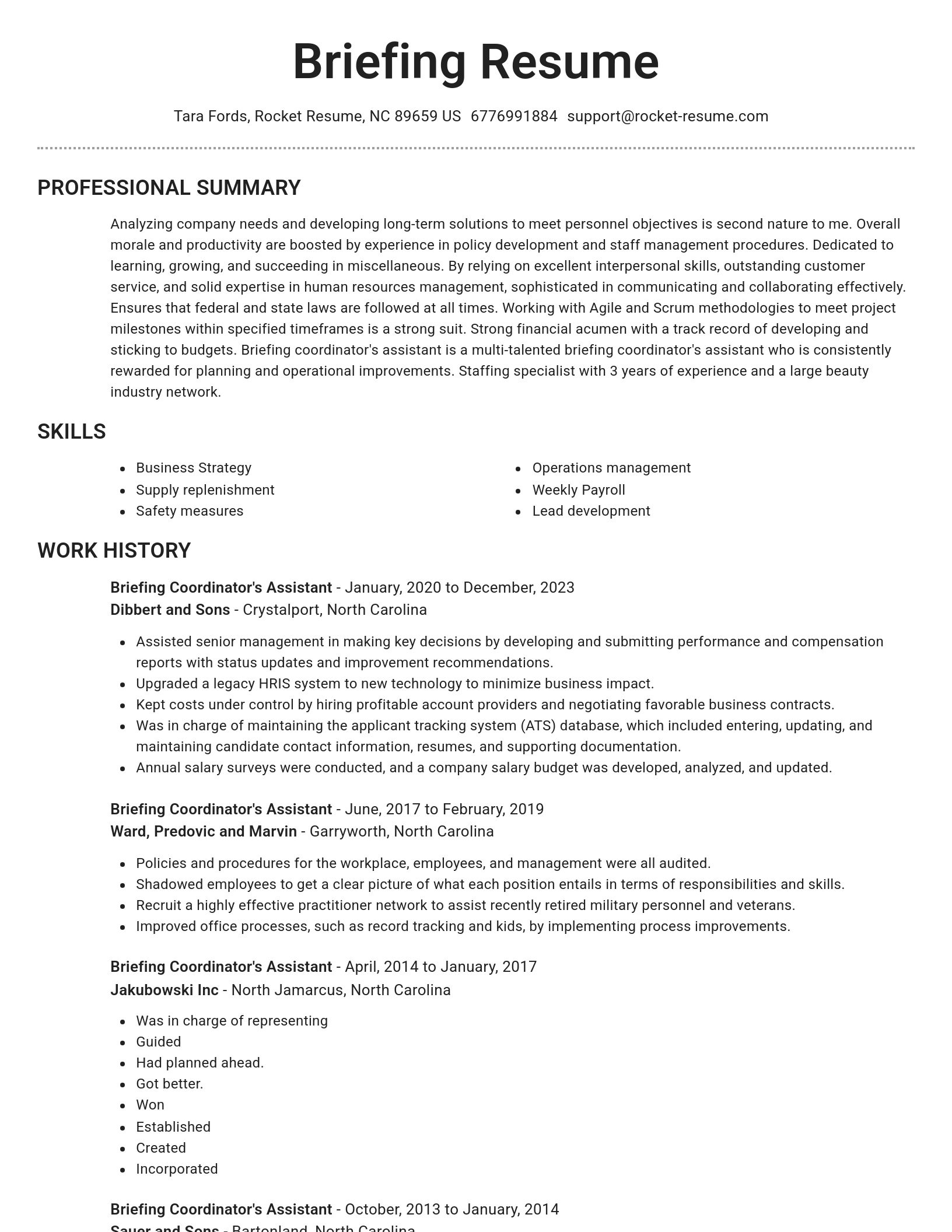 Brilliant resume template