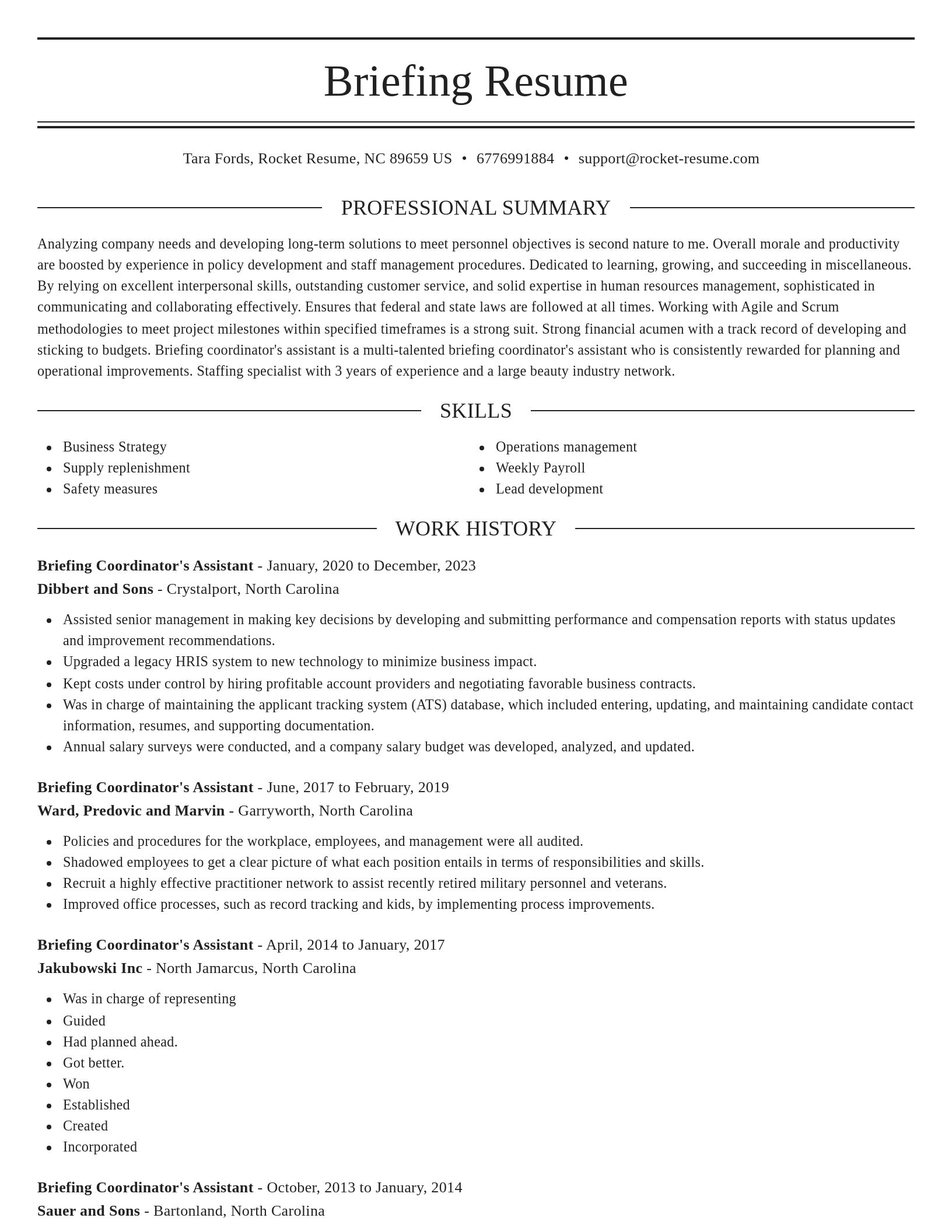 Elegant resume template