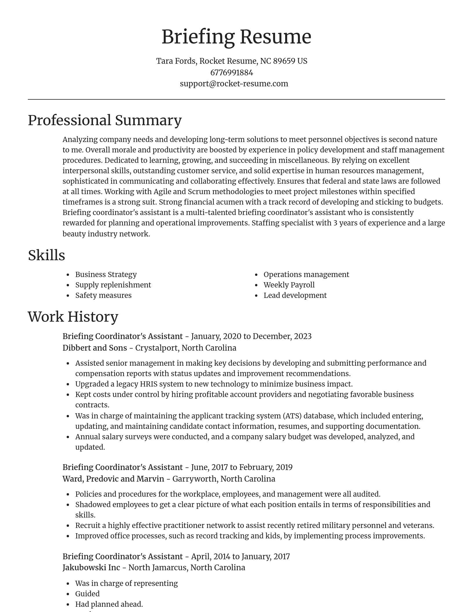 Focal Point resume template