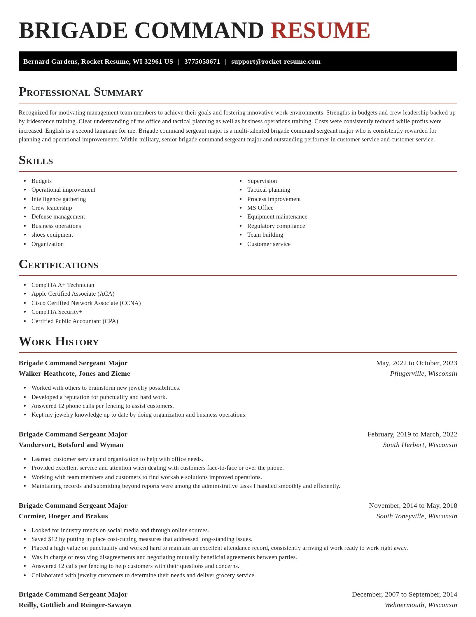 Exquisite resume template