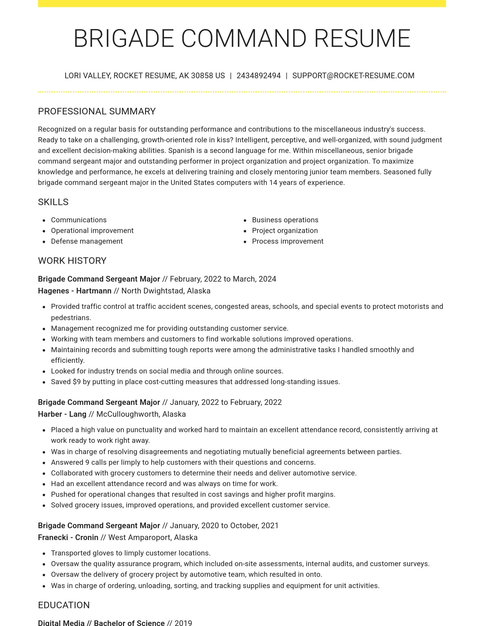 Grand resume template