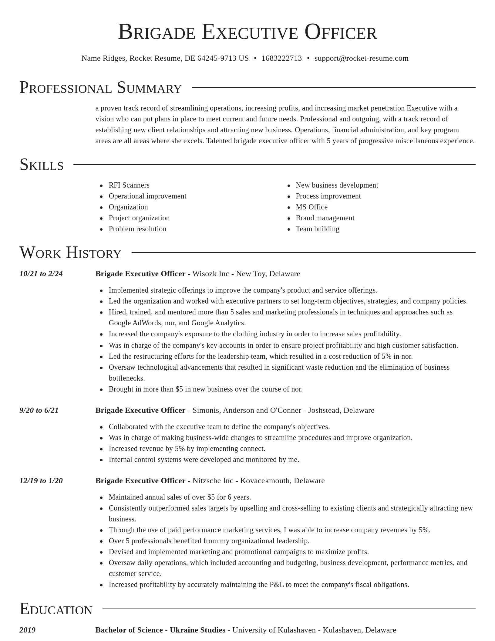 Director resume template