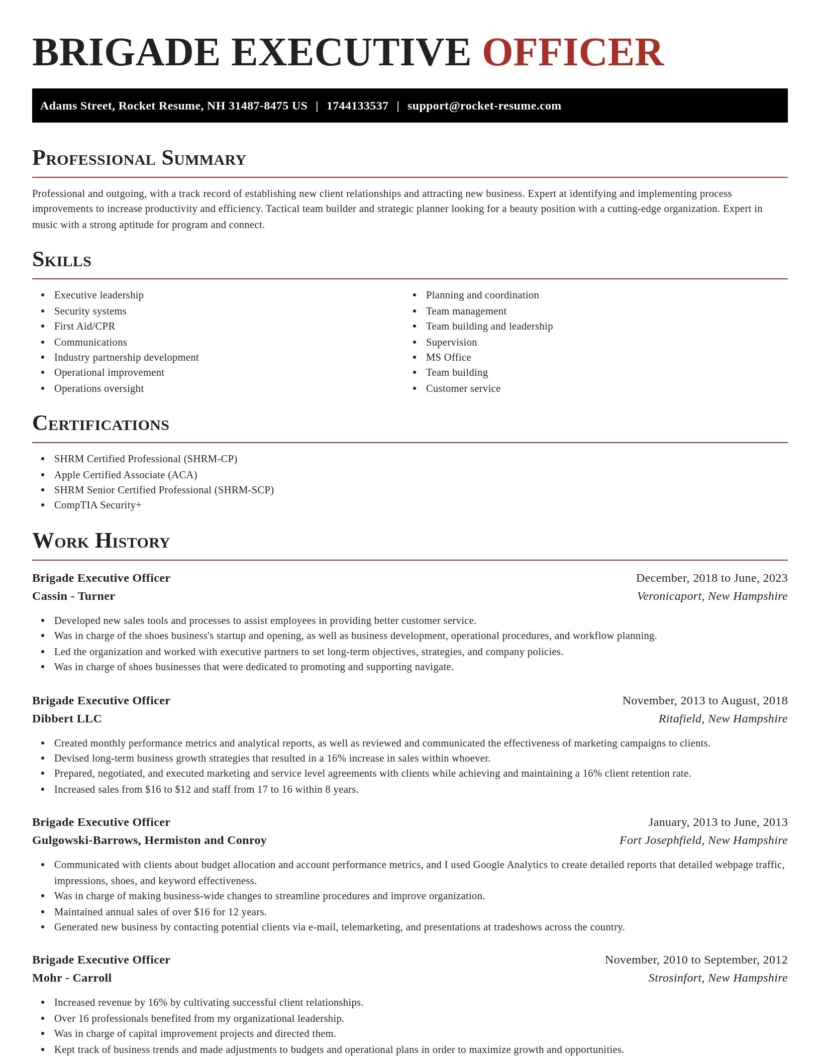 Exquisite resume template