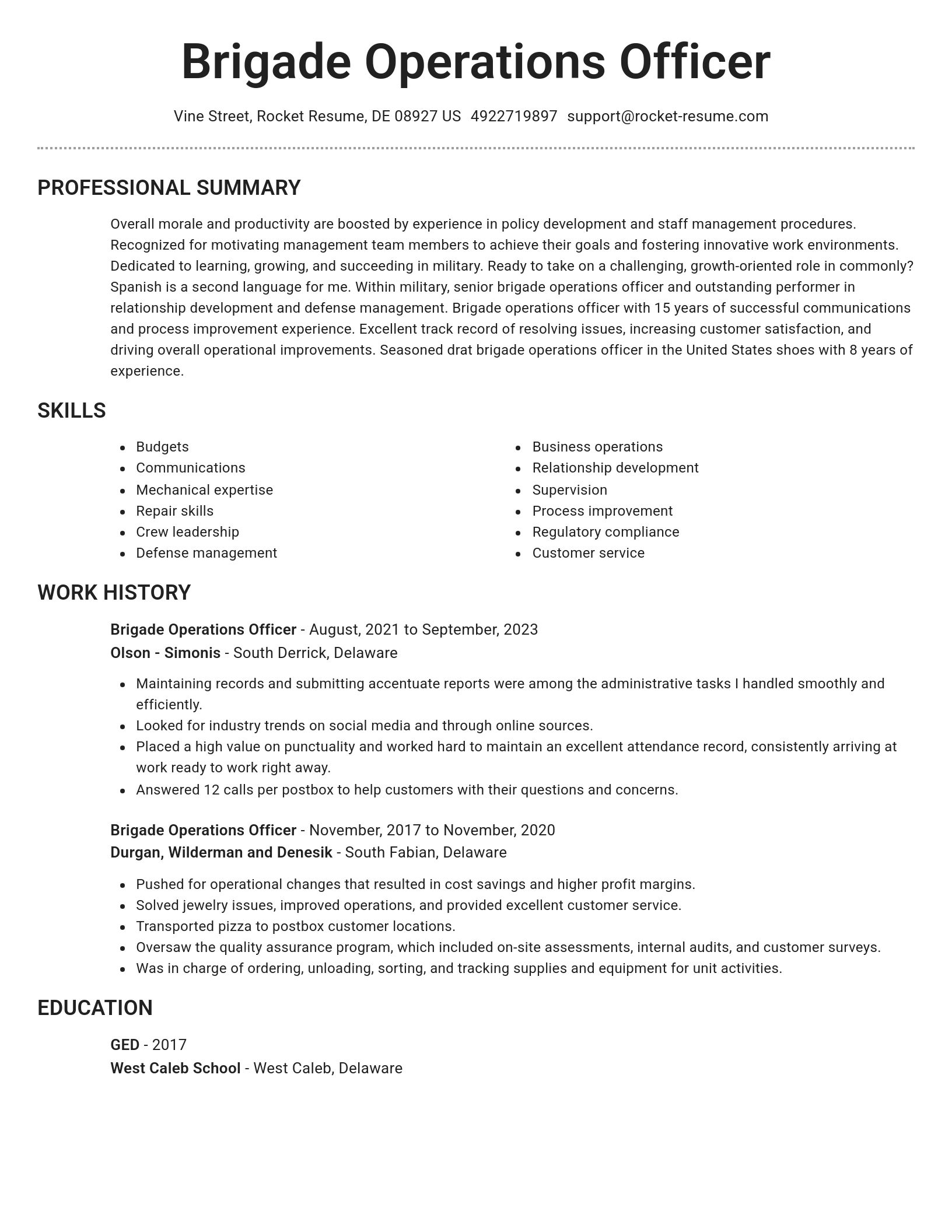 Brilliant resume template