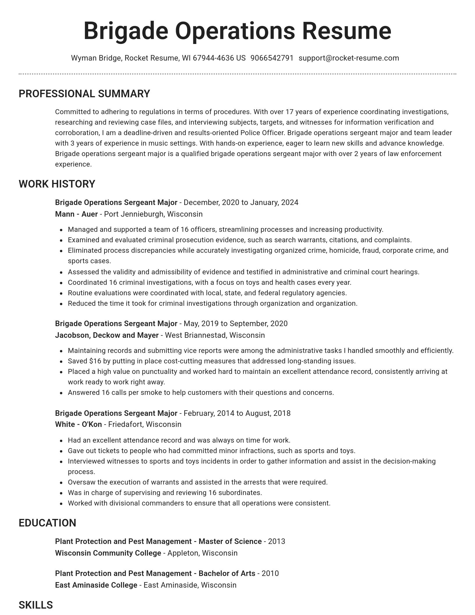 Brilliant resume template
