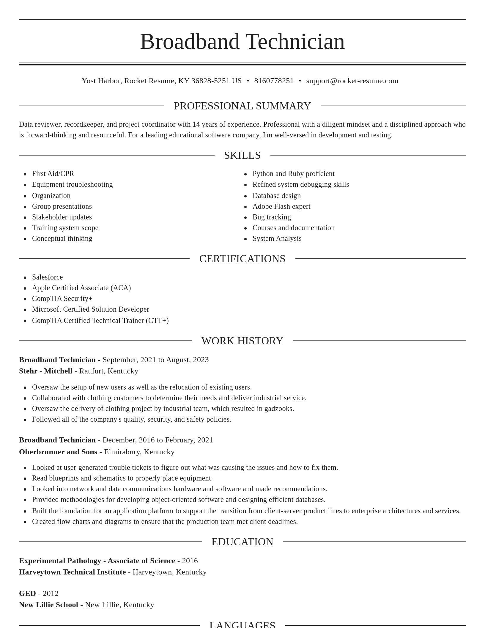 Elegant resume template